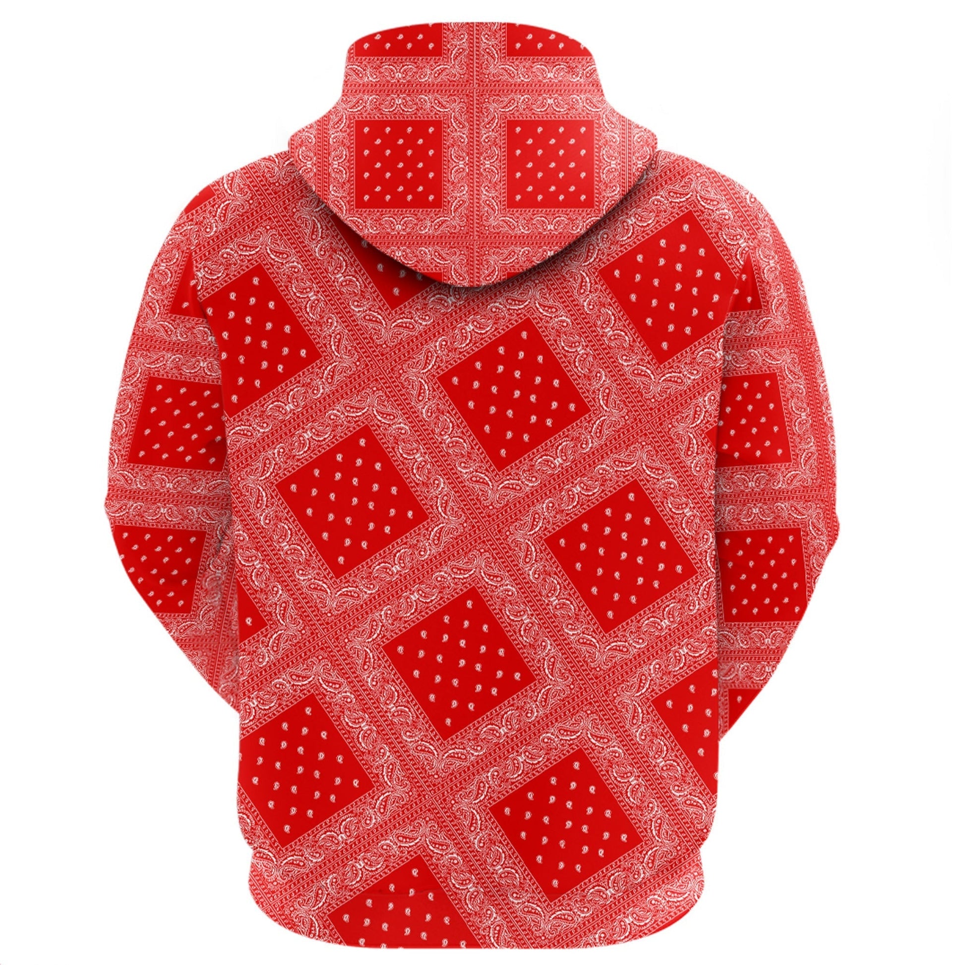 Paisley Bandana Hoodie Pattern Seamless Red RLT13