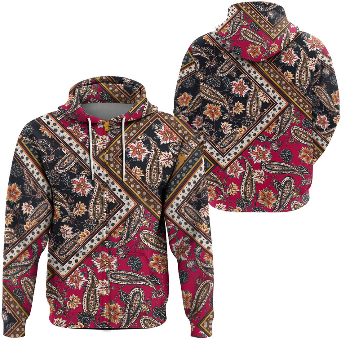 Paisley Bandana Hoodie Pattern Seamless Ver.85 RLT13