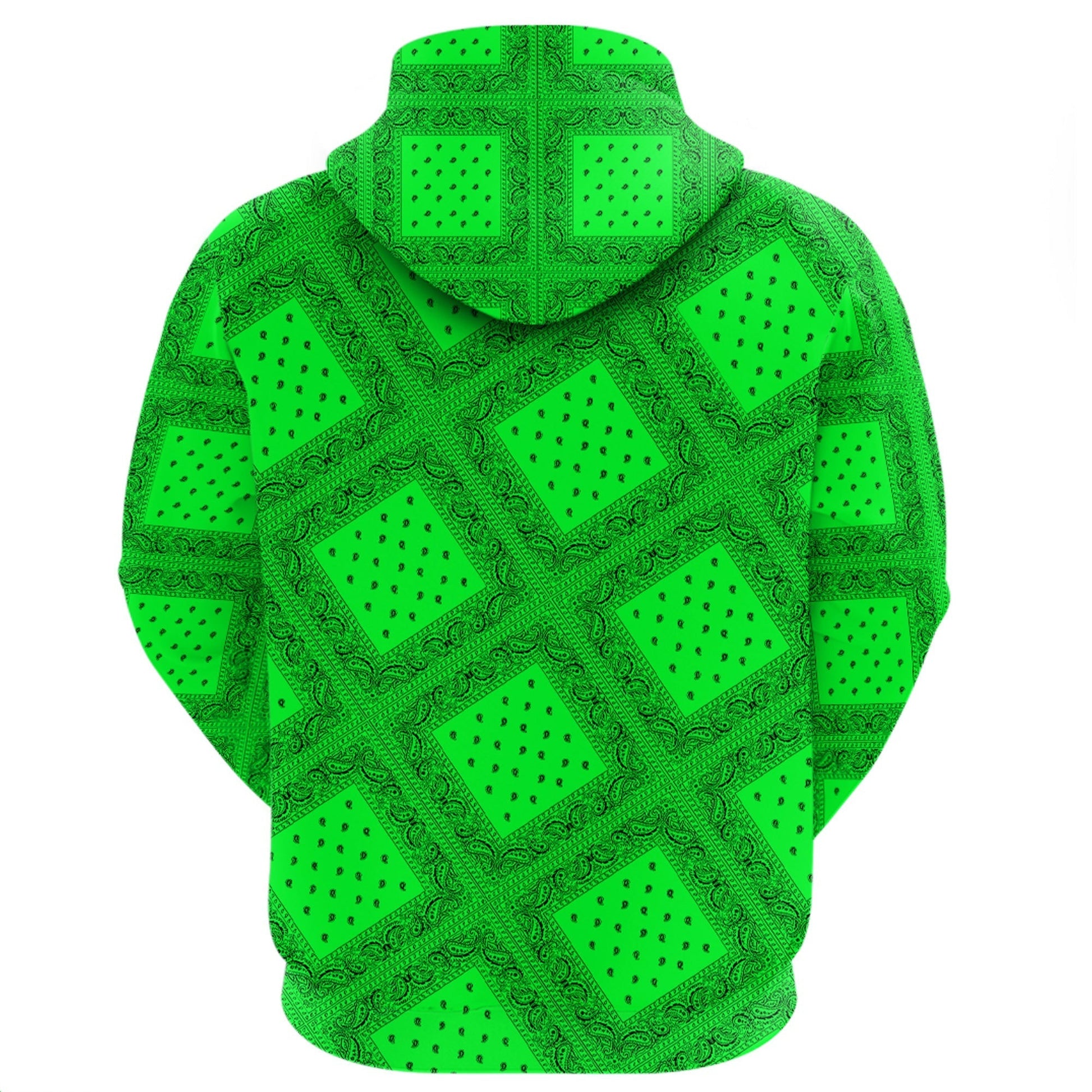 Paisley Bandana Pattern Seamless Green Hoodie RLT13