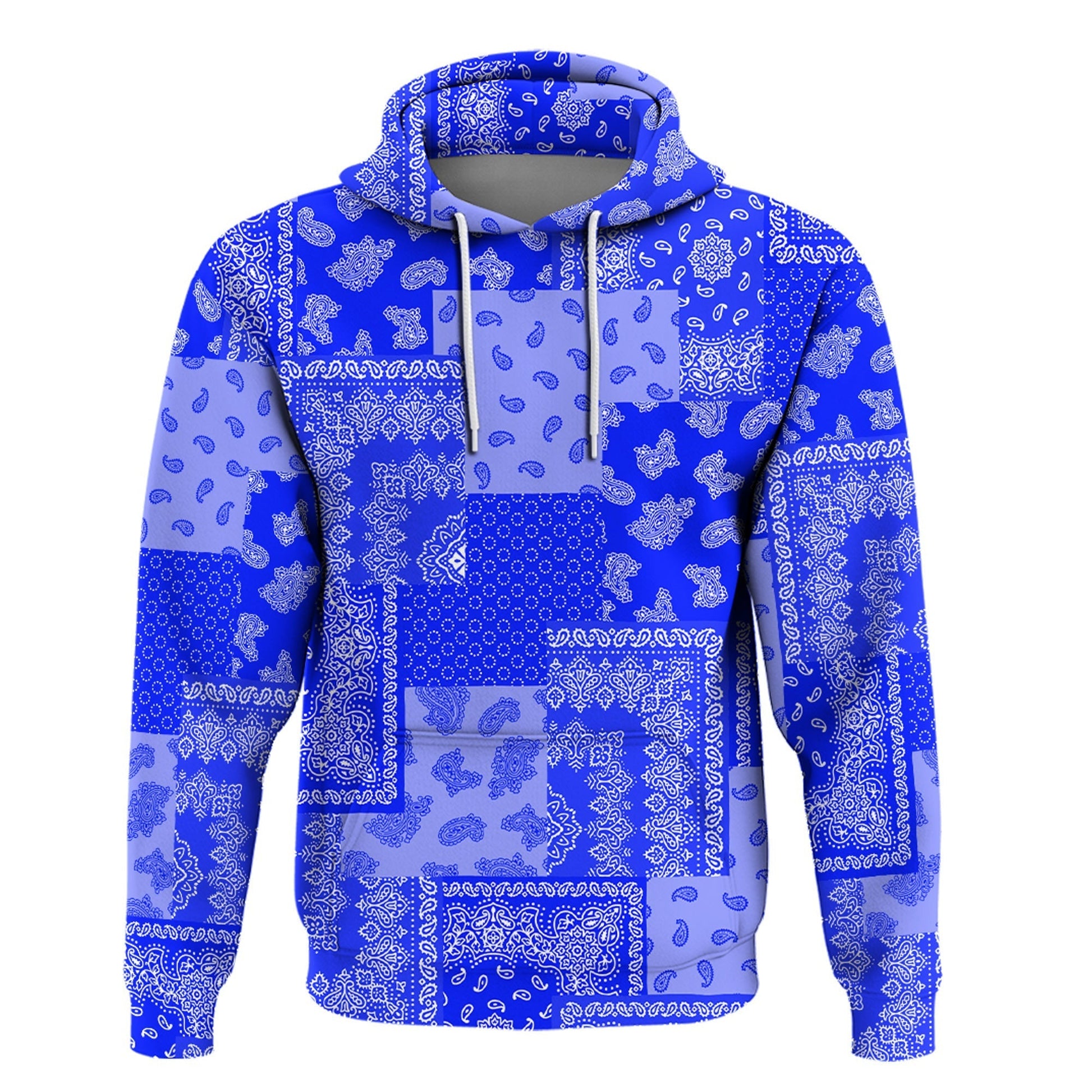 Paisley Bandana Pattern Seamless Blue Hoodie RLT13