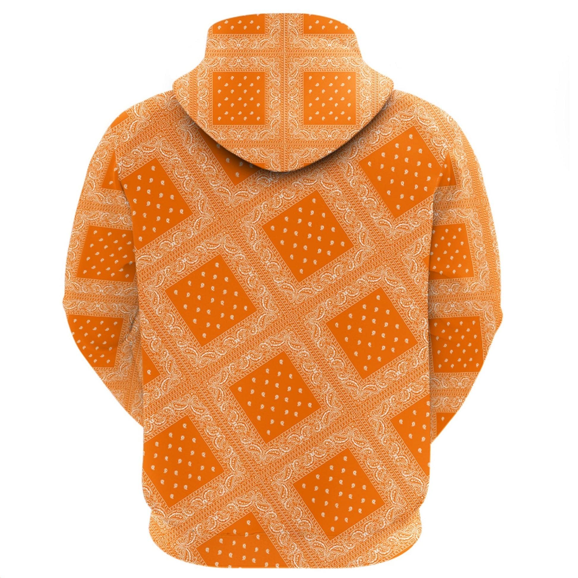 Paisley Bandana Pattern Seamless Orange Hoodie RLT13