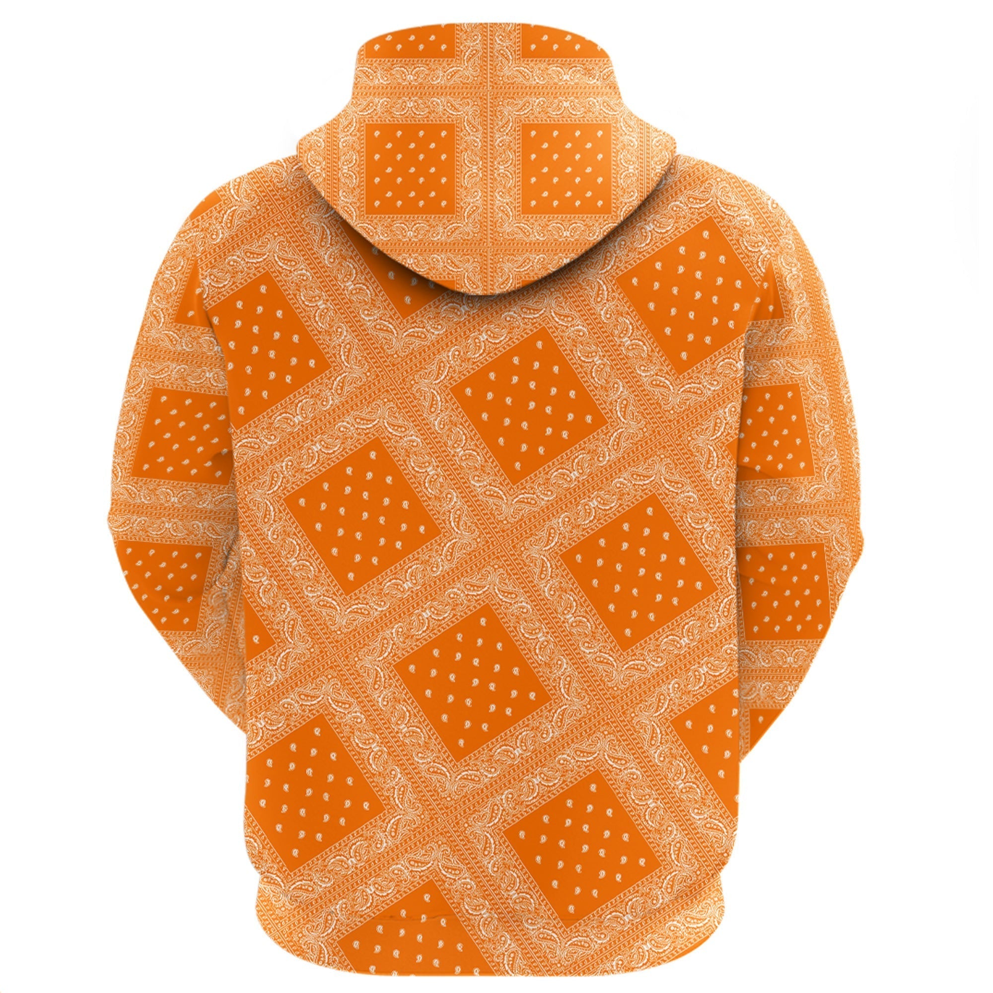 Paisley Bandana Pattern Seamless Orange Hoodie RLT13