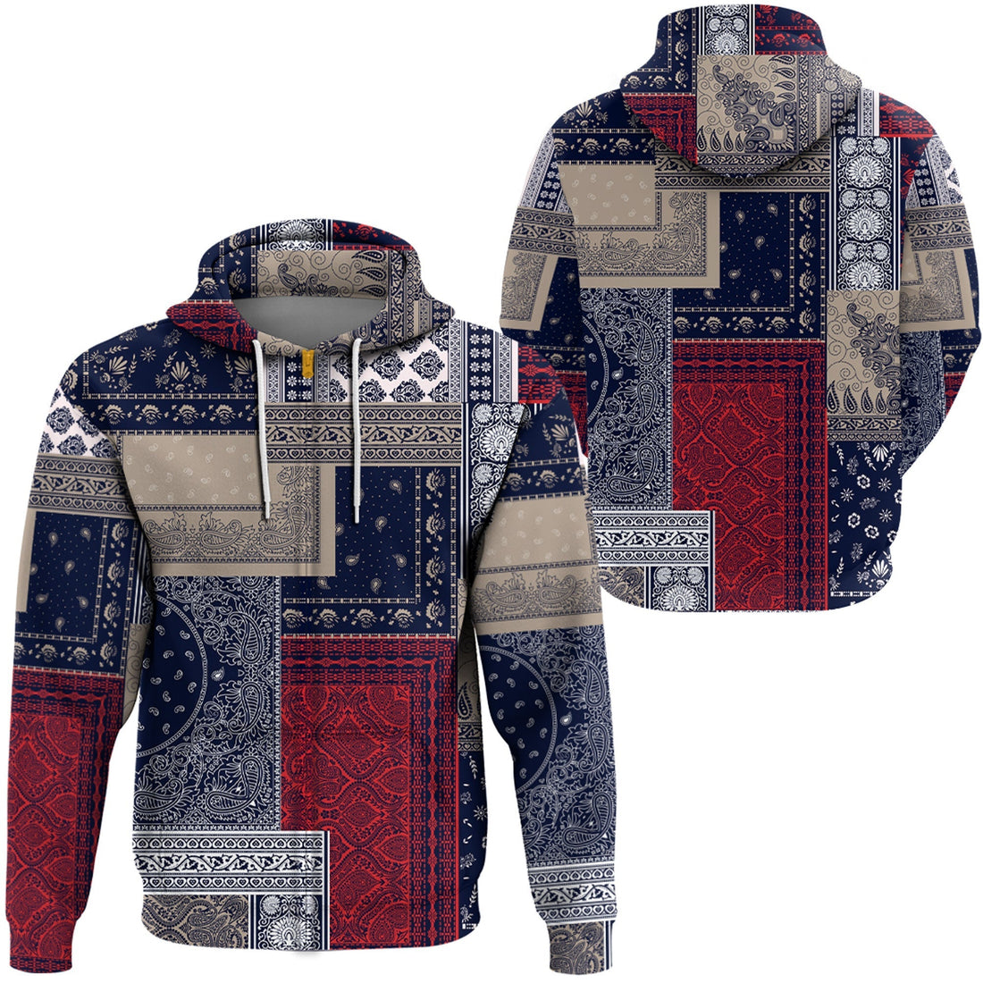 Paisley Bandana Hoodie Pattern Seamless Ver.05 RLT13