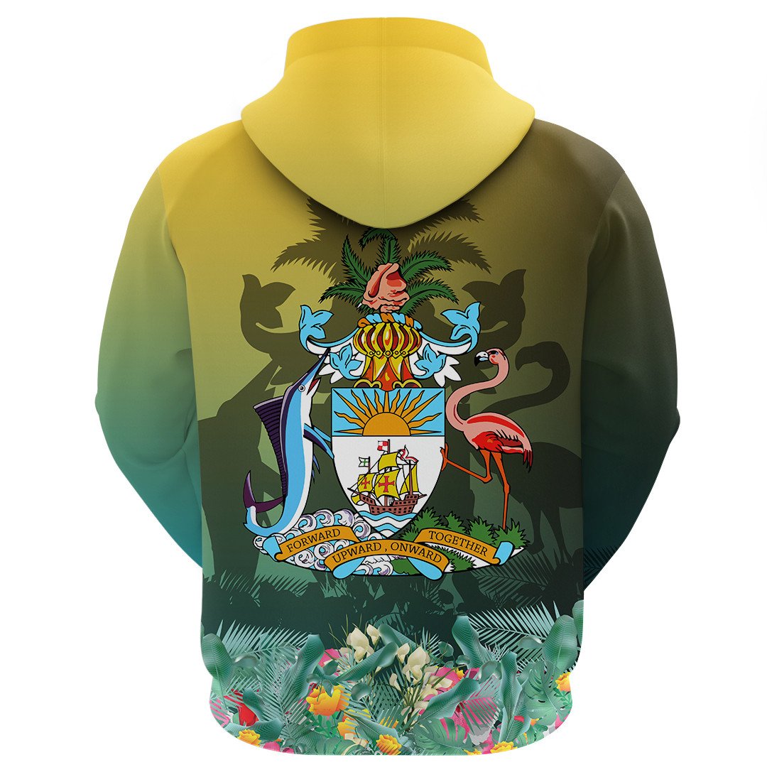Bahamas Flag and Coat of Arms Special Style Hoodie RLT13