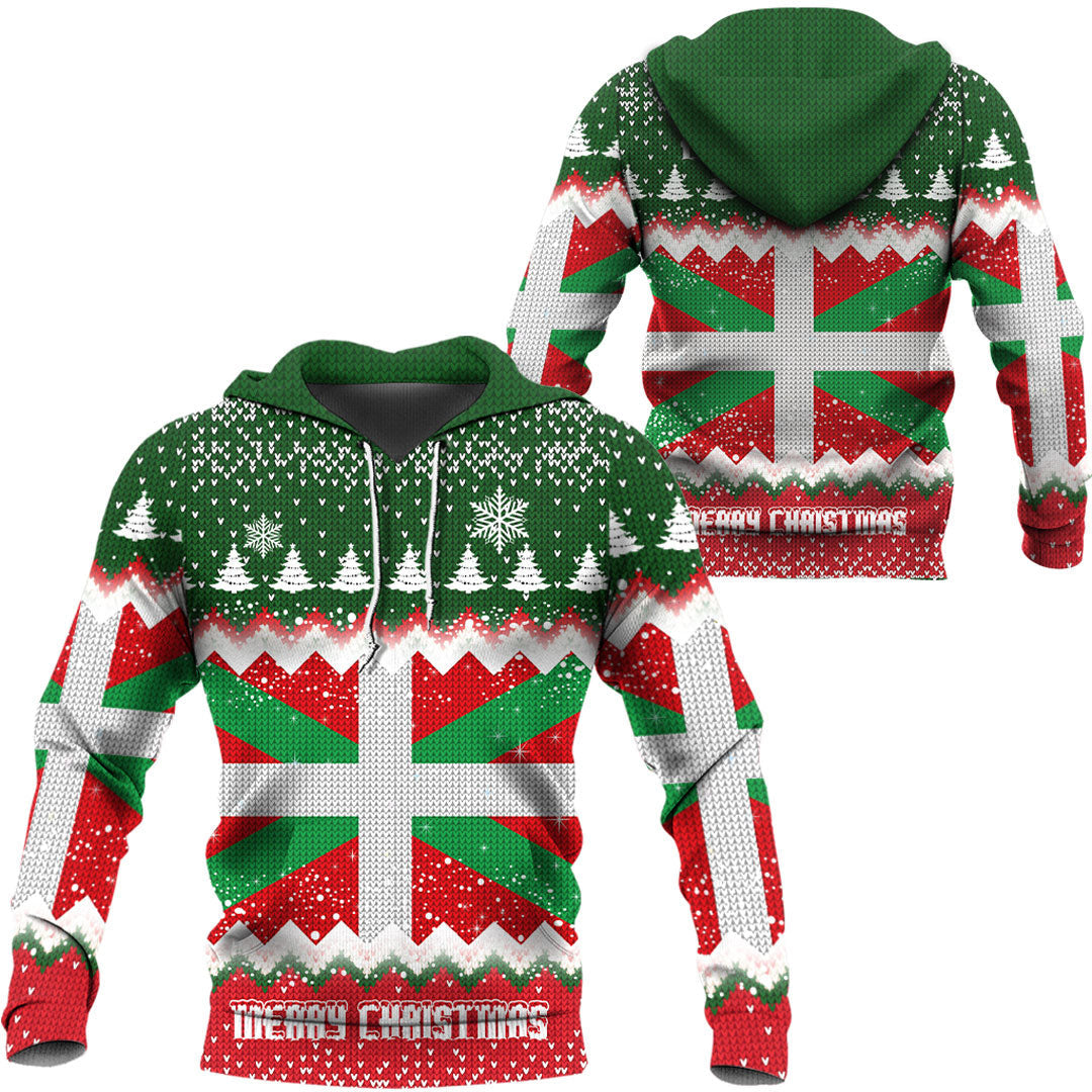 Basque Country Hoodie Merry Christmas
