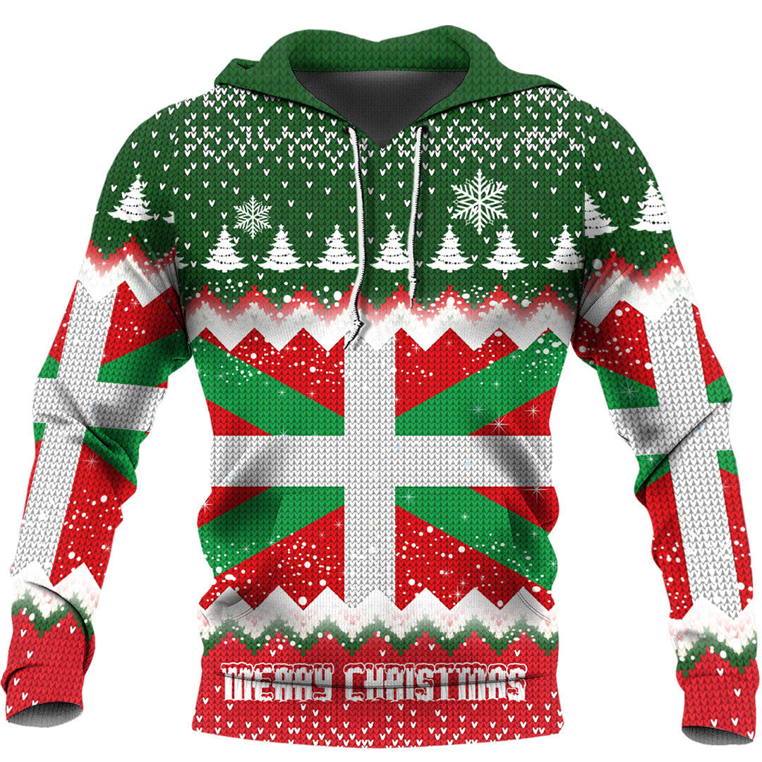 Basque Country Hoodie Merry Christmas