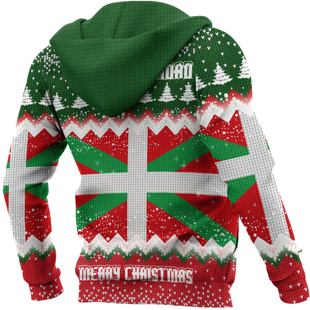 Basque Country Hoodie Merry Christmas