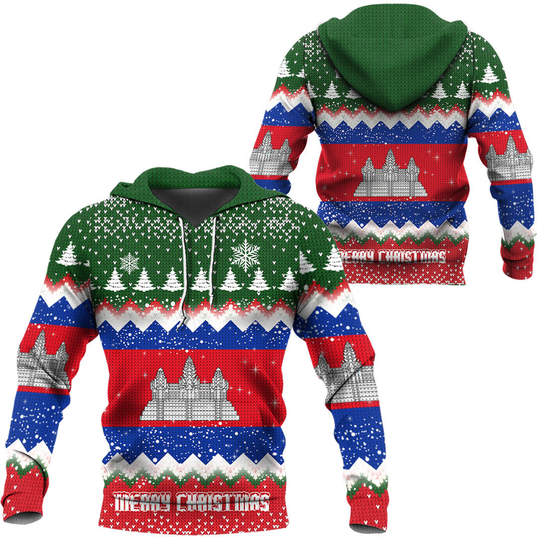 Cambodia Hoodie Merry Christmas