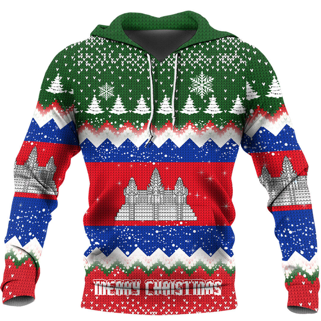 Cambodia Hoodie Merry Christmas