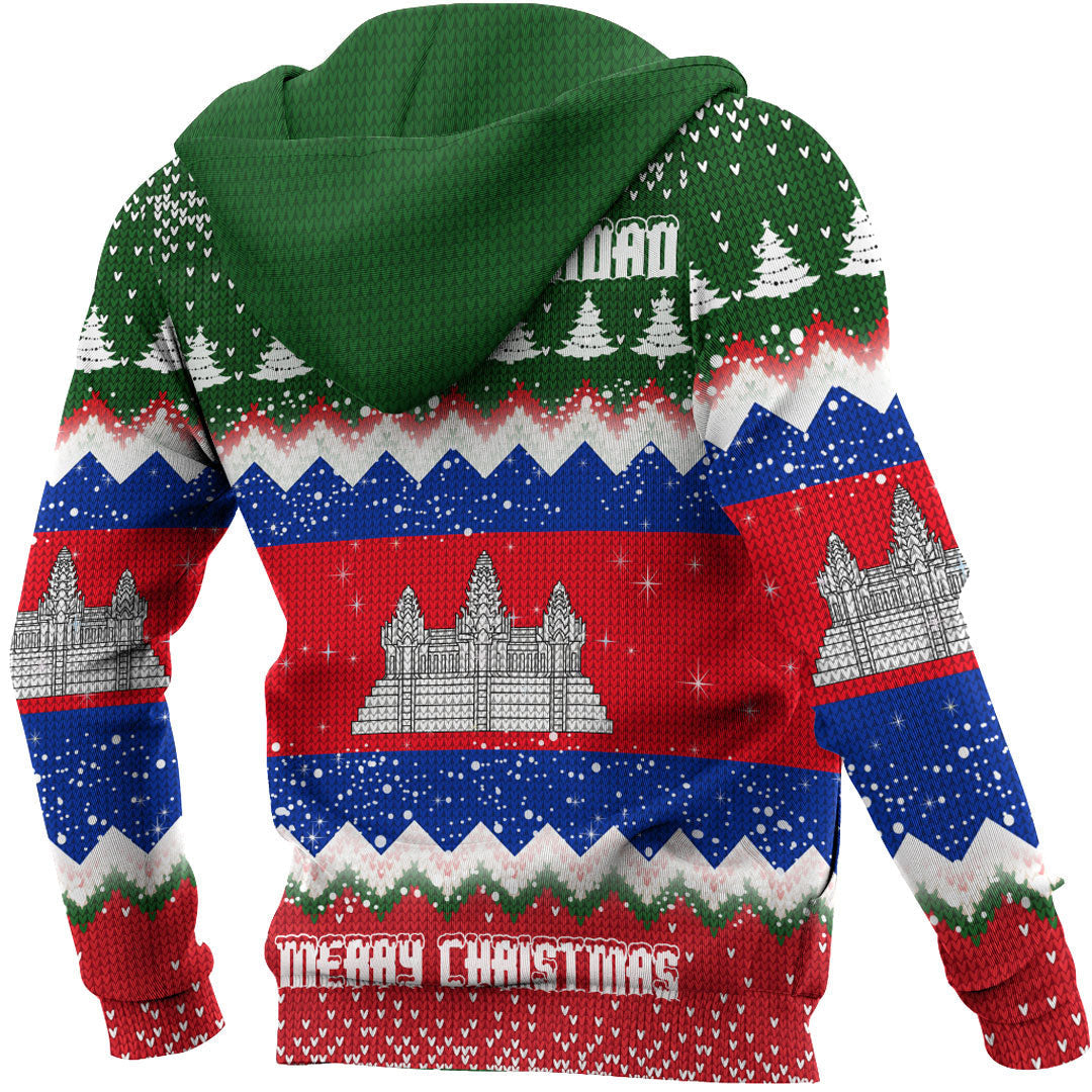 Cambodia Hoodie Merry Christmas