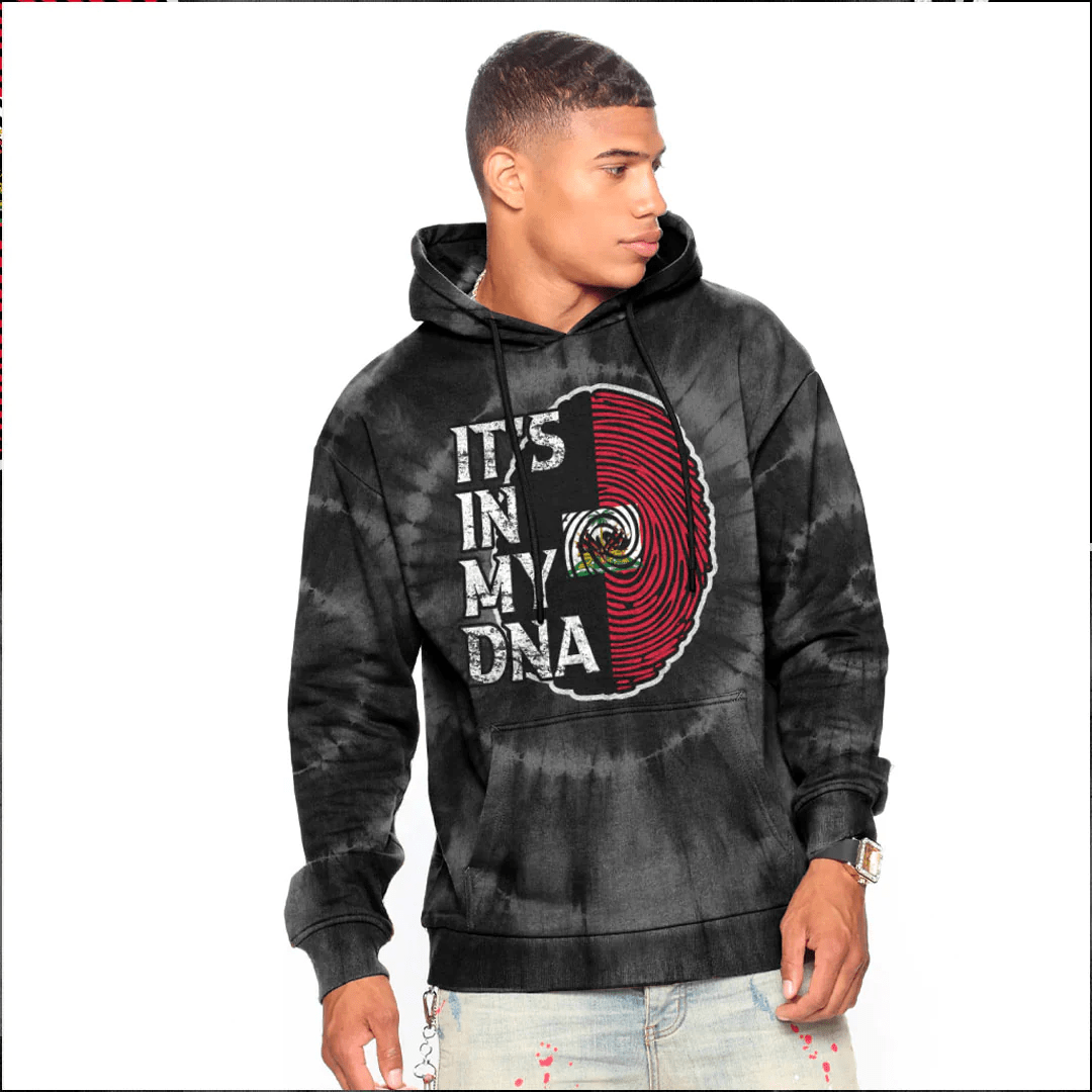 Custom Haiti 1964 Hoodie Its In My DNA Tie Dye Style