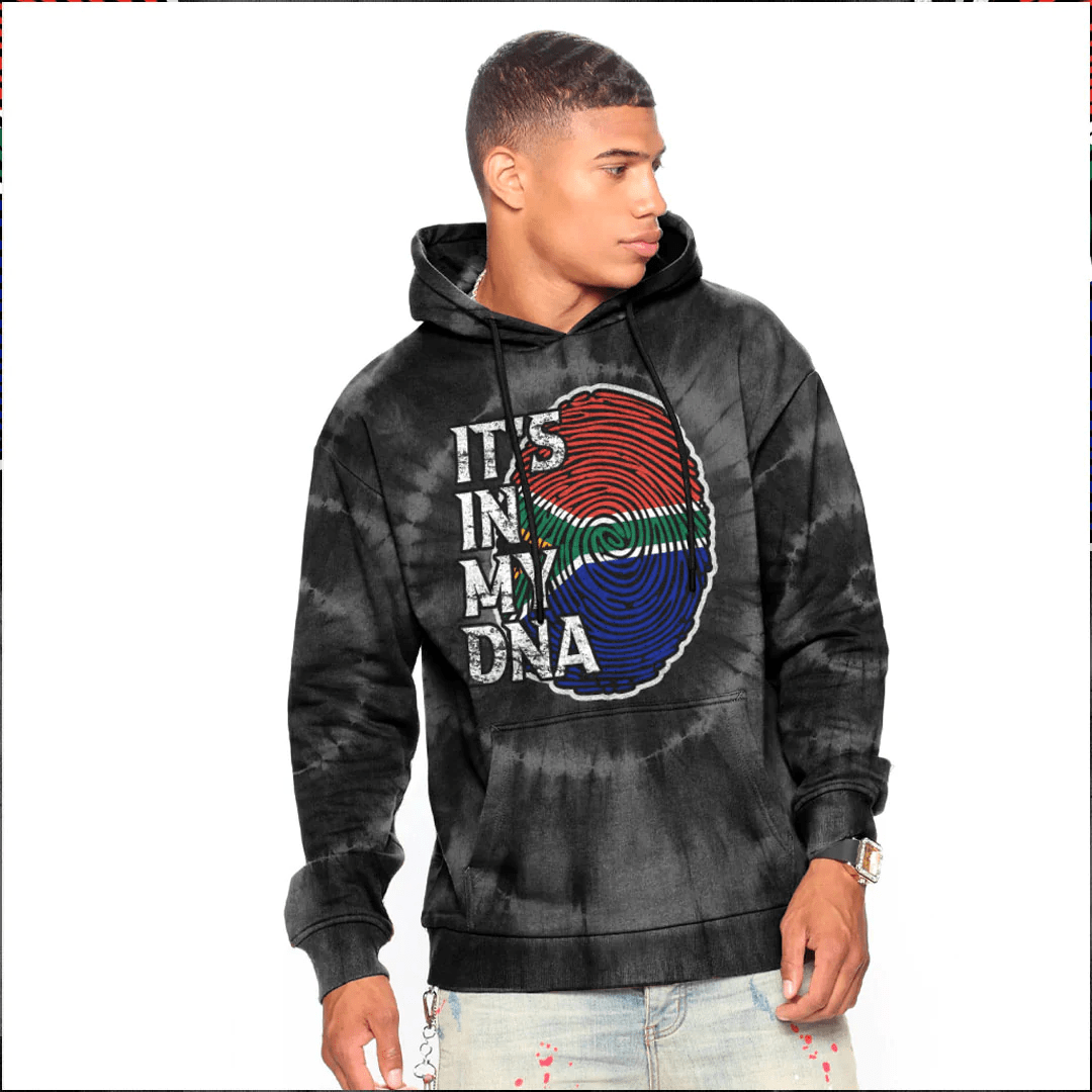Custom African Hoodie South Africa Its In My DNA Tie Dye Style
