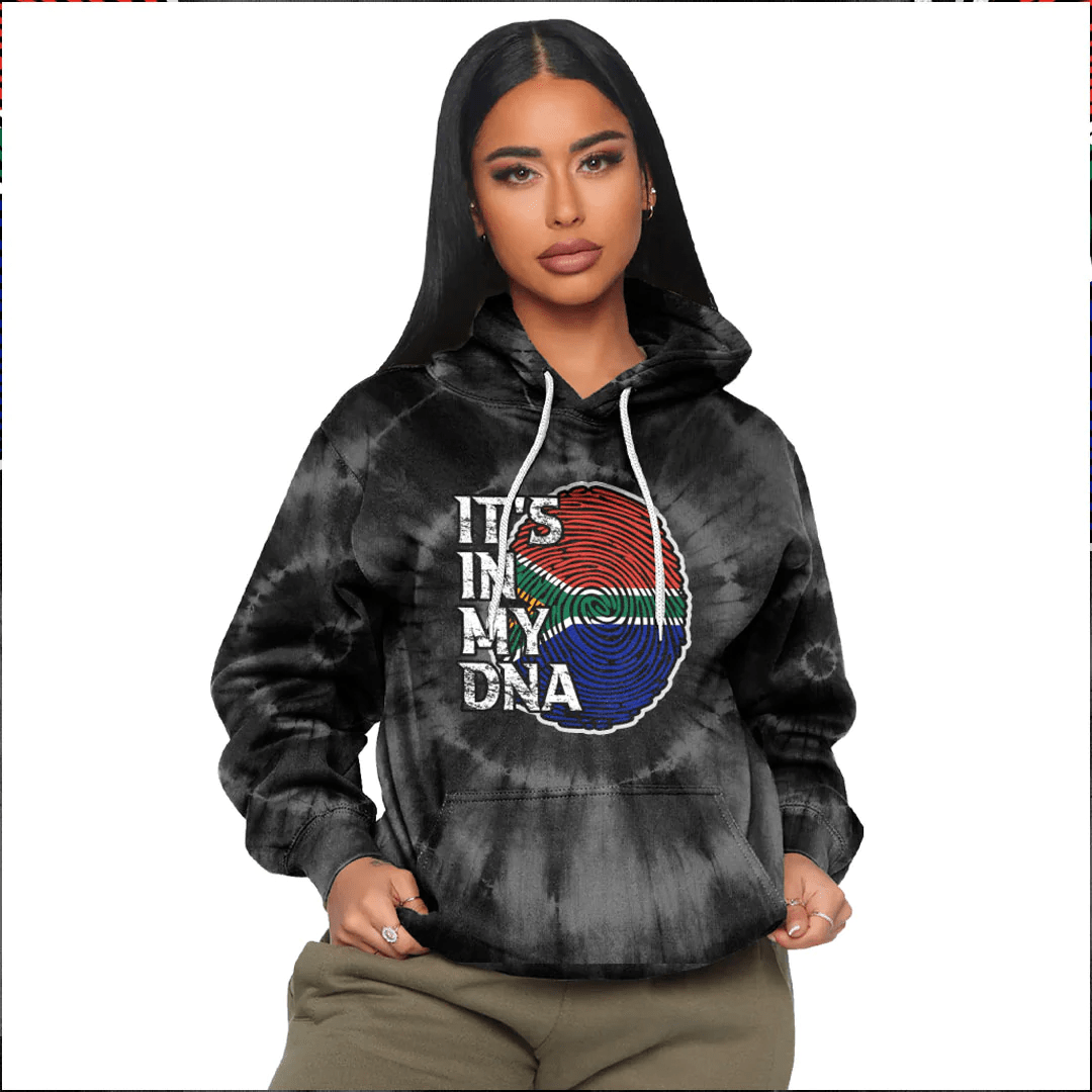 Custom African Hoodie South Africa Its In My DNA Tie Dye Style