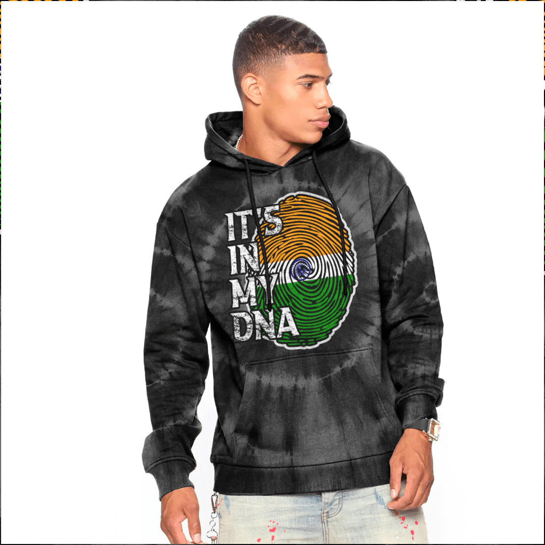 Custom India Hoodie Its In My DNA Tie Dye Style