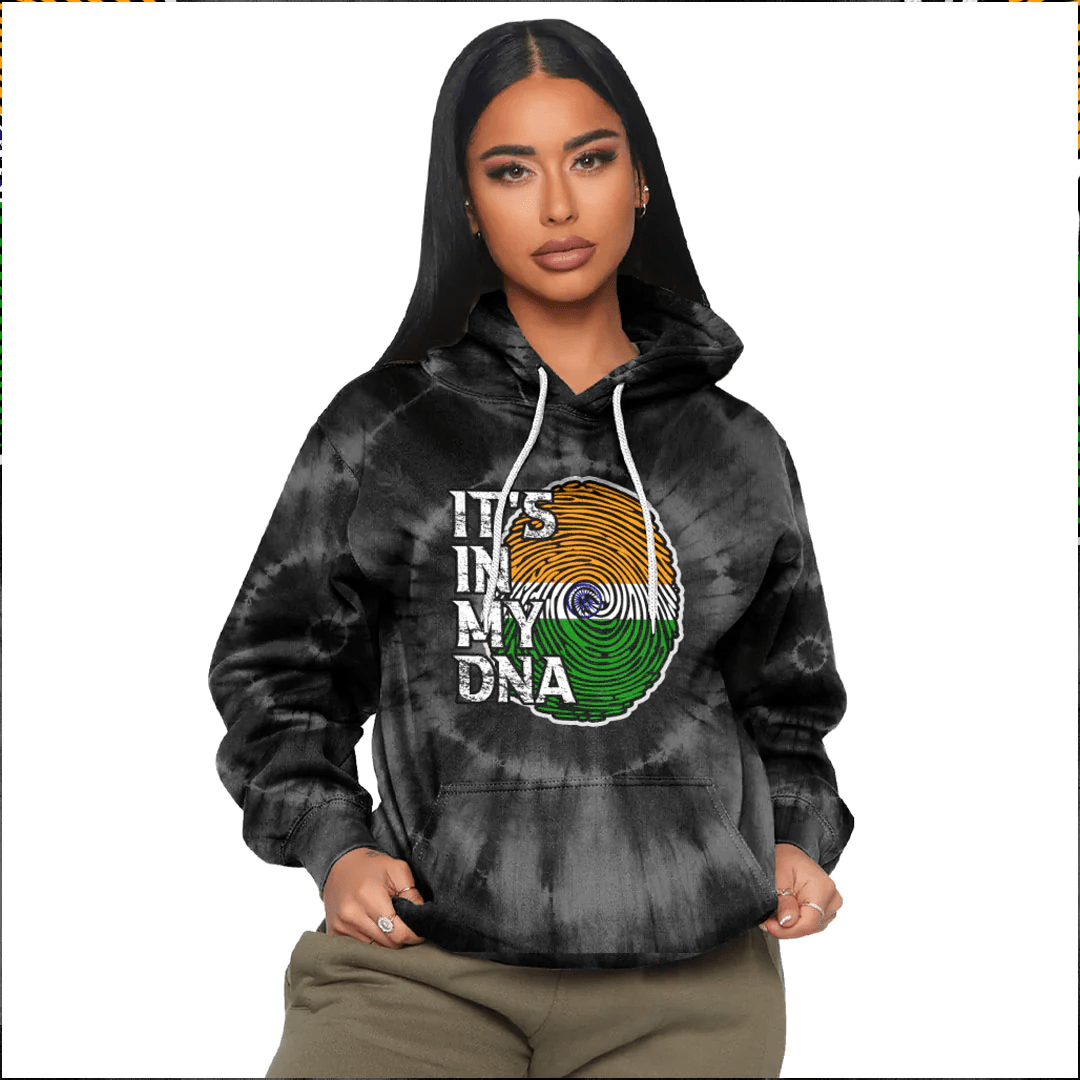 Custom India Hoodie Its In My DNA Tie Dye Style