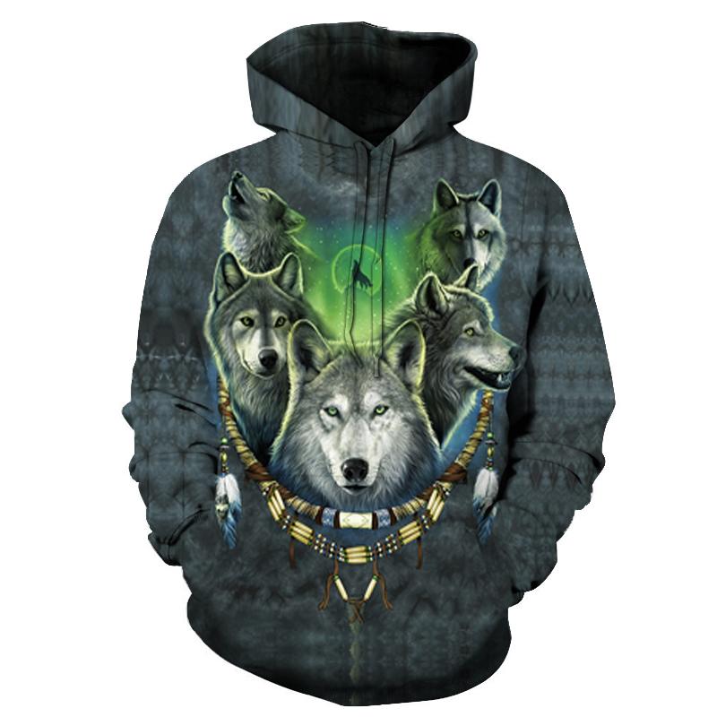 Wolfs Native American All Over Hoodie LT10