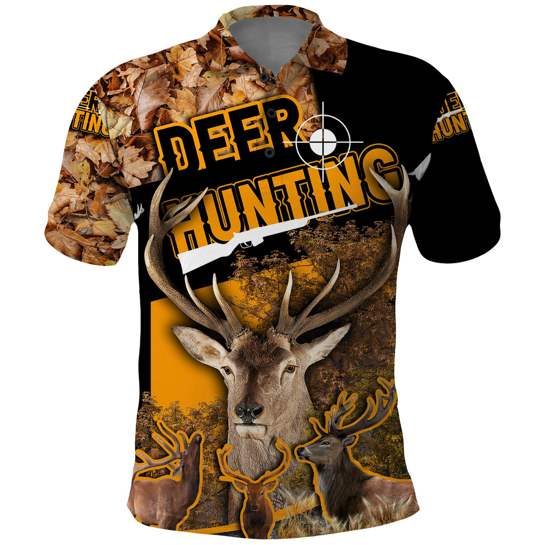 Deer Hunting Fall Of The Leaf Pattern Polo Shirt TS04