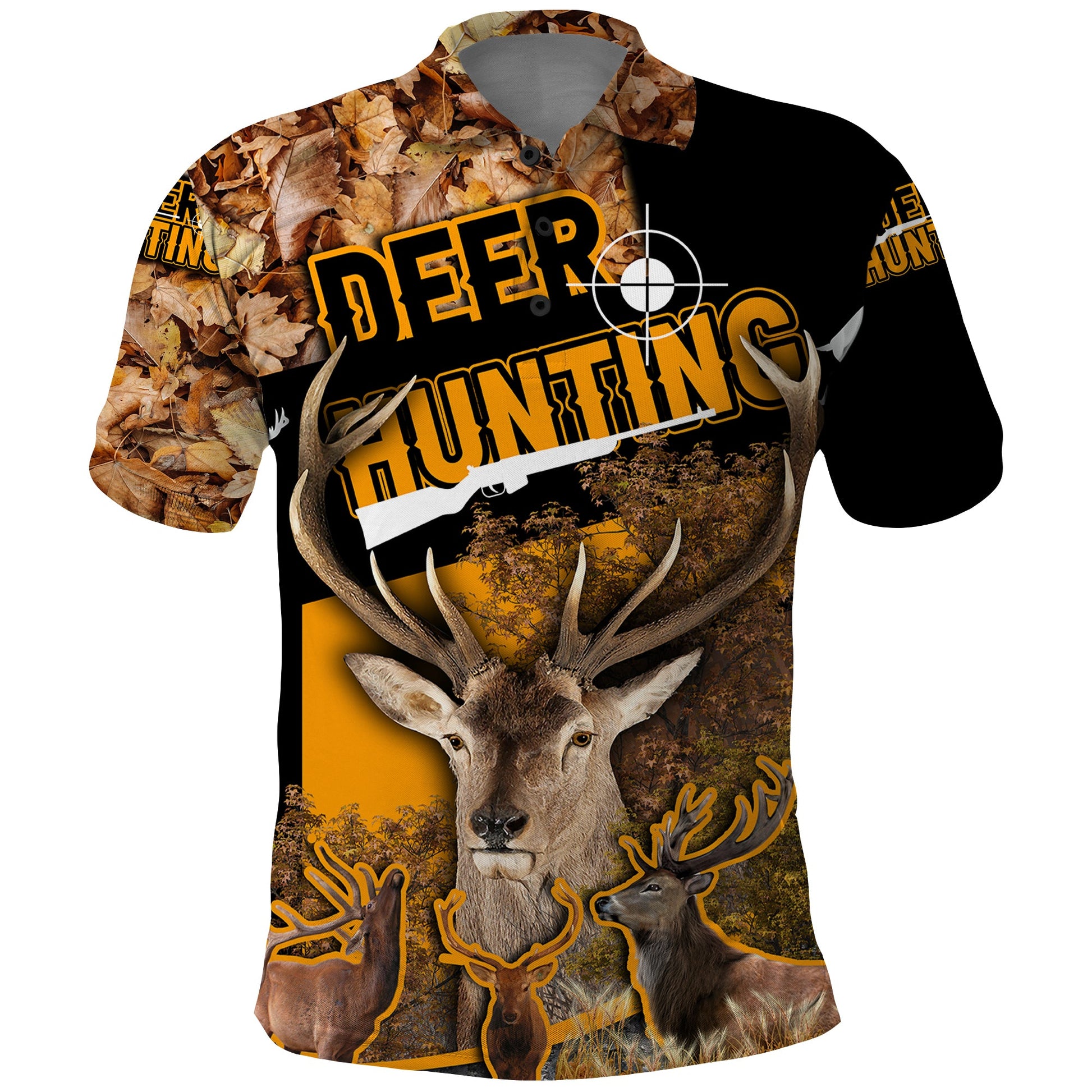Deer Hunting Fall Of The Leaf Pattern Polo Shirt TS04