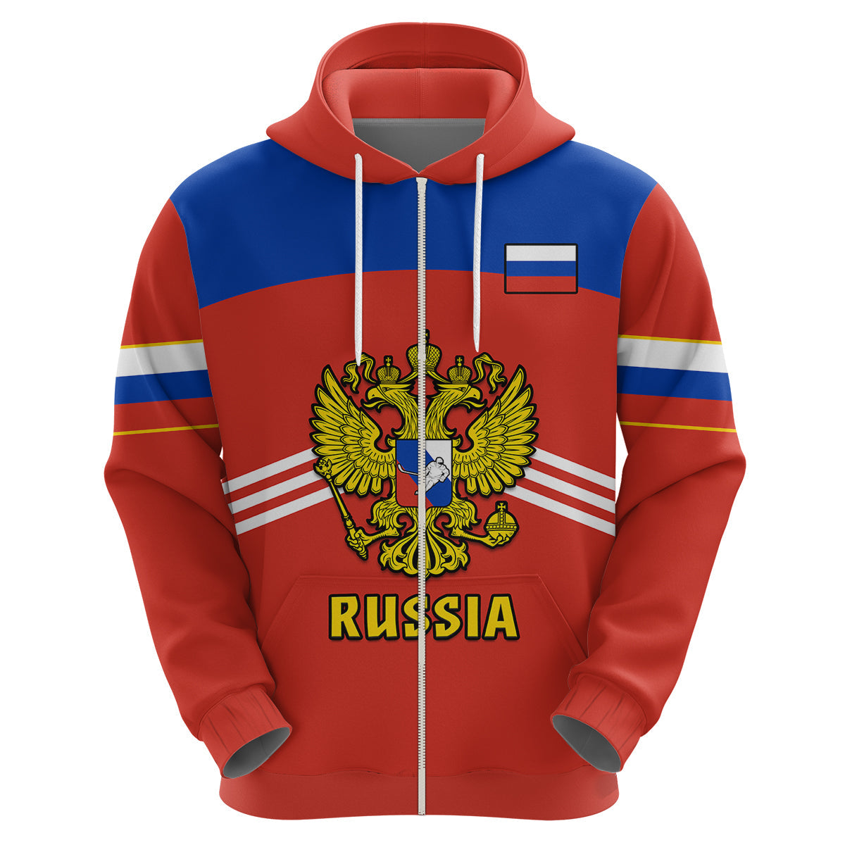 Custom Russia Hockey 2023 Red Sporty Style Hoodie LT14