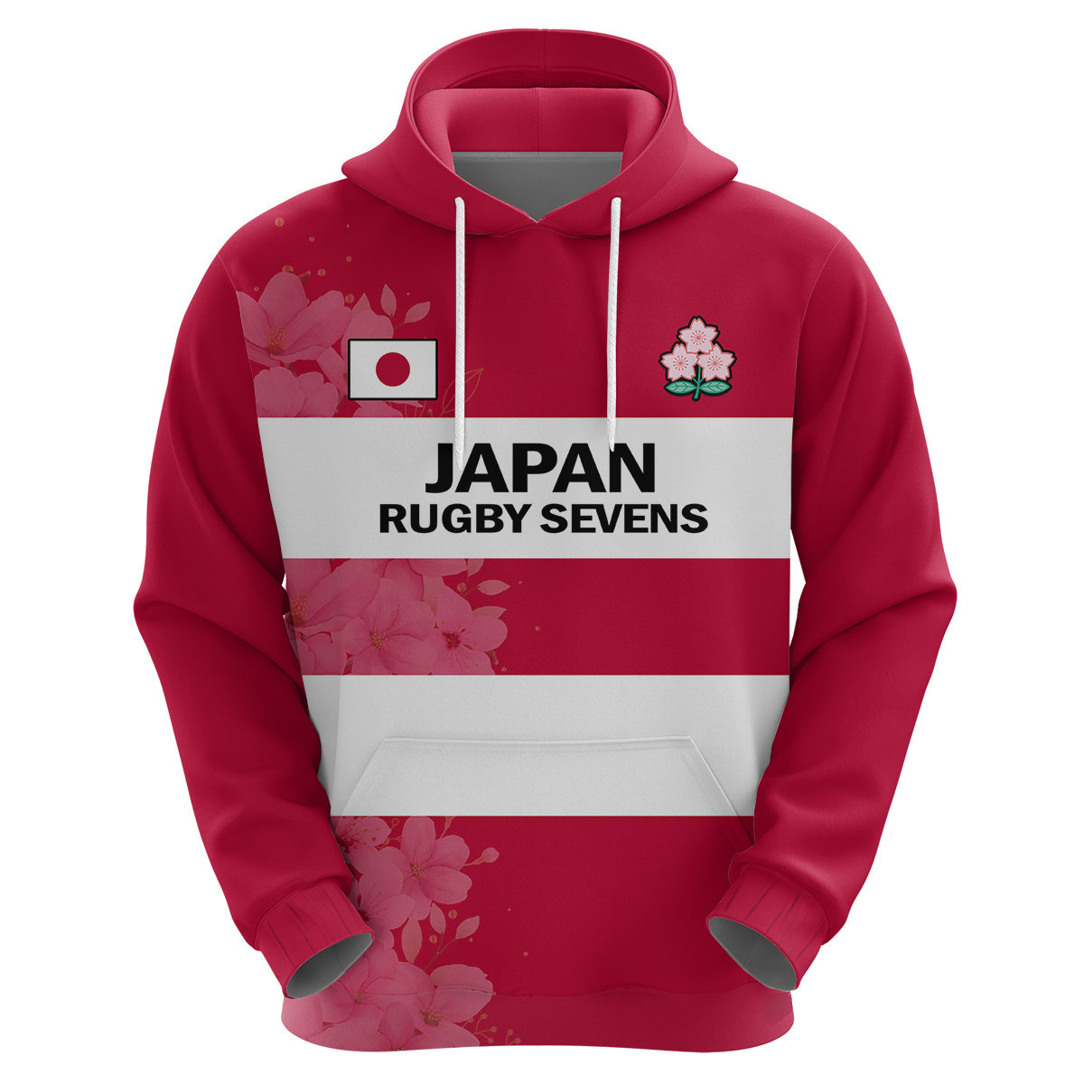 Custom Japan Rugby 7s Japanese Cherry Blossom Hoodie LT14
