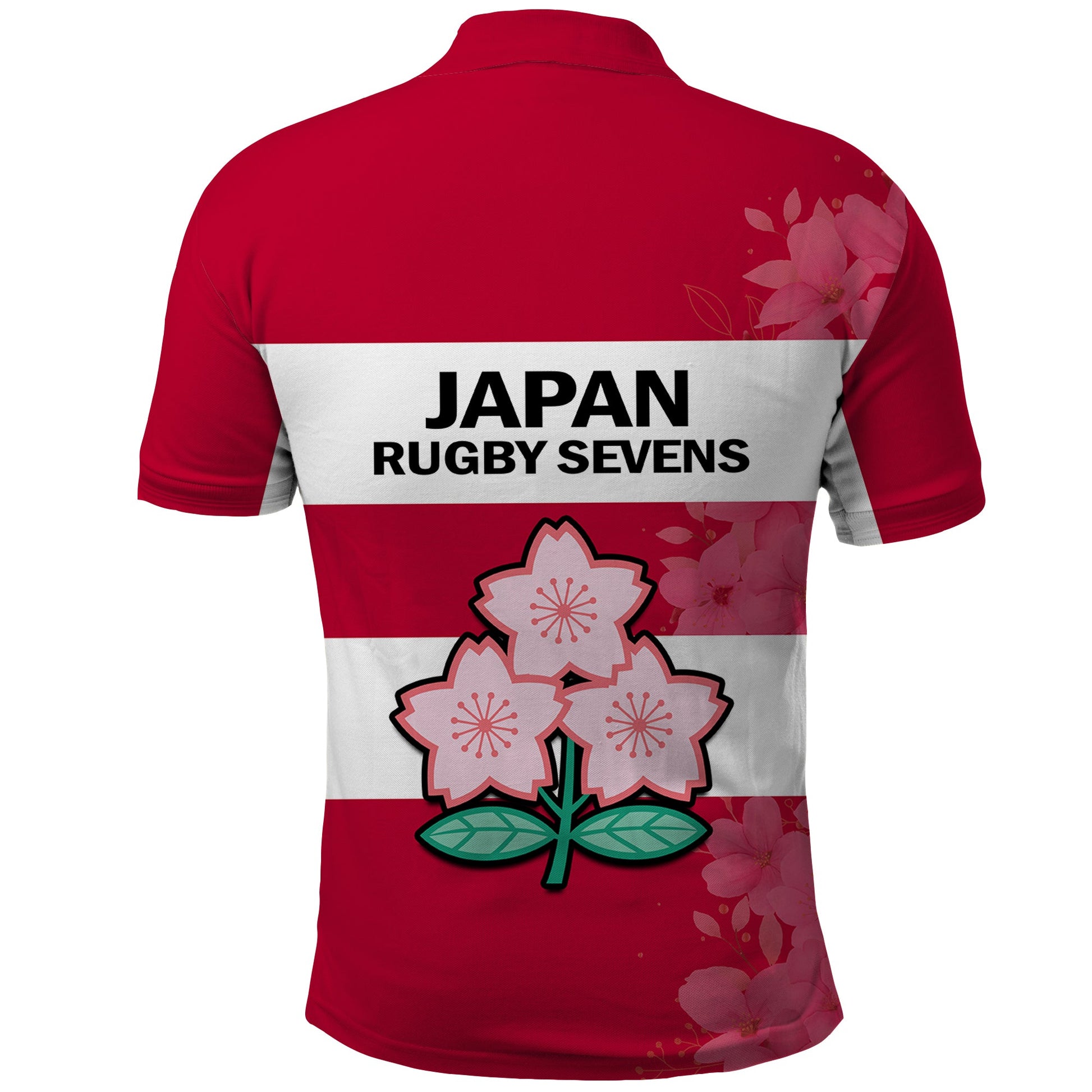 Japan Rugby 7s Japanese Cherry Blossom Polo Shirt LT14