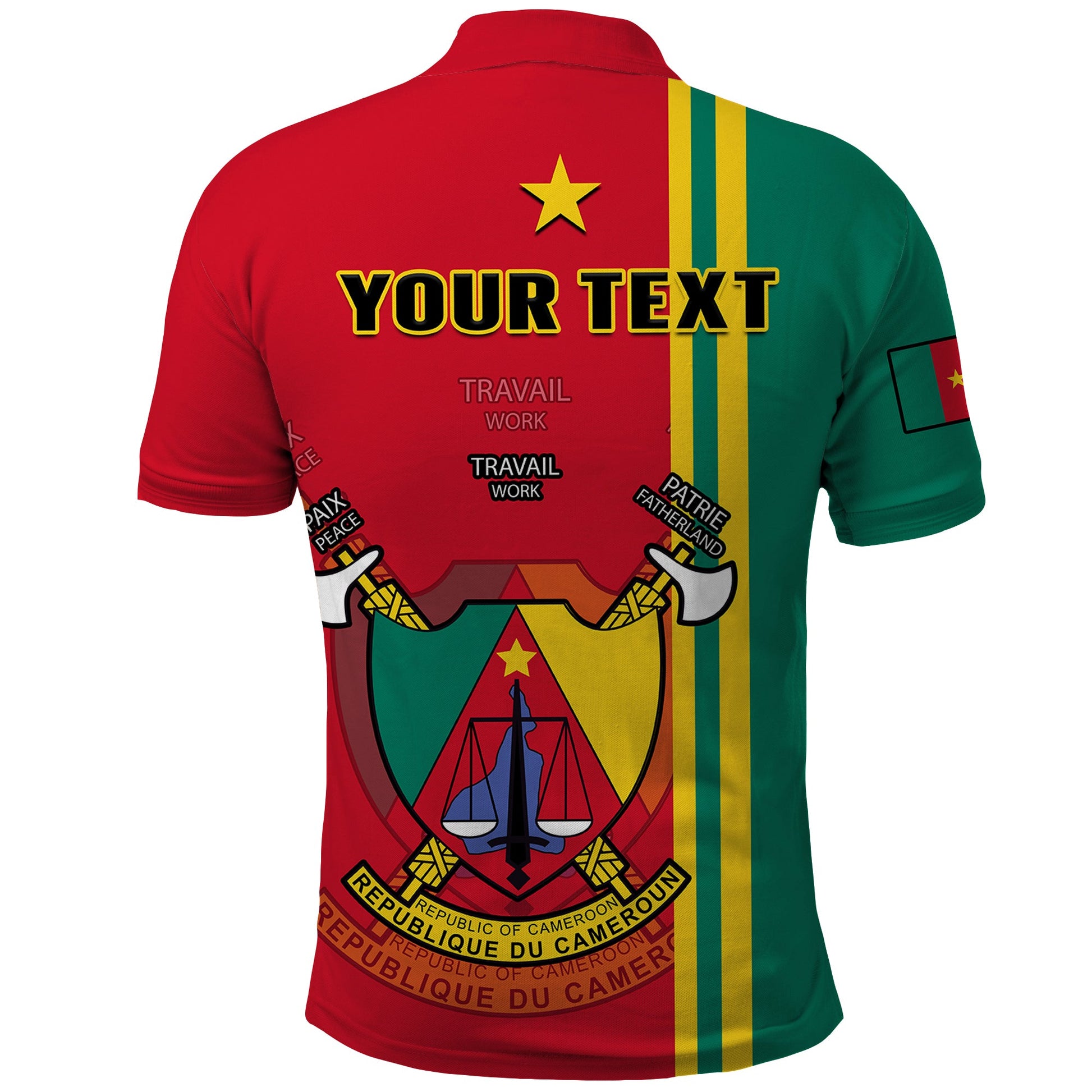 Custom Cameroon Polo Shirt Happy Unity Day Cameroun Coat Of Arms LT14