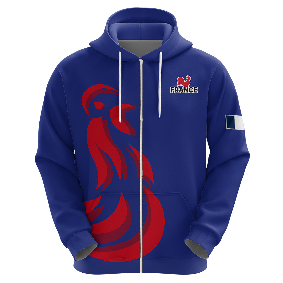 Custom France Rugby 7s Hoodie 2023 Les Bleus Roosters LT9