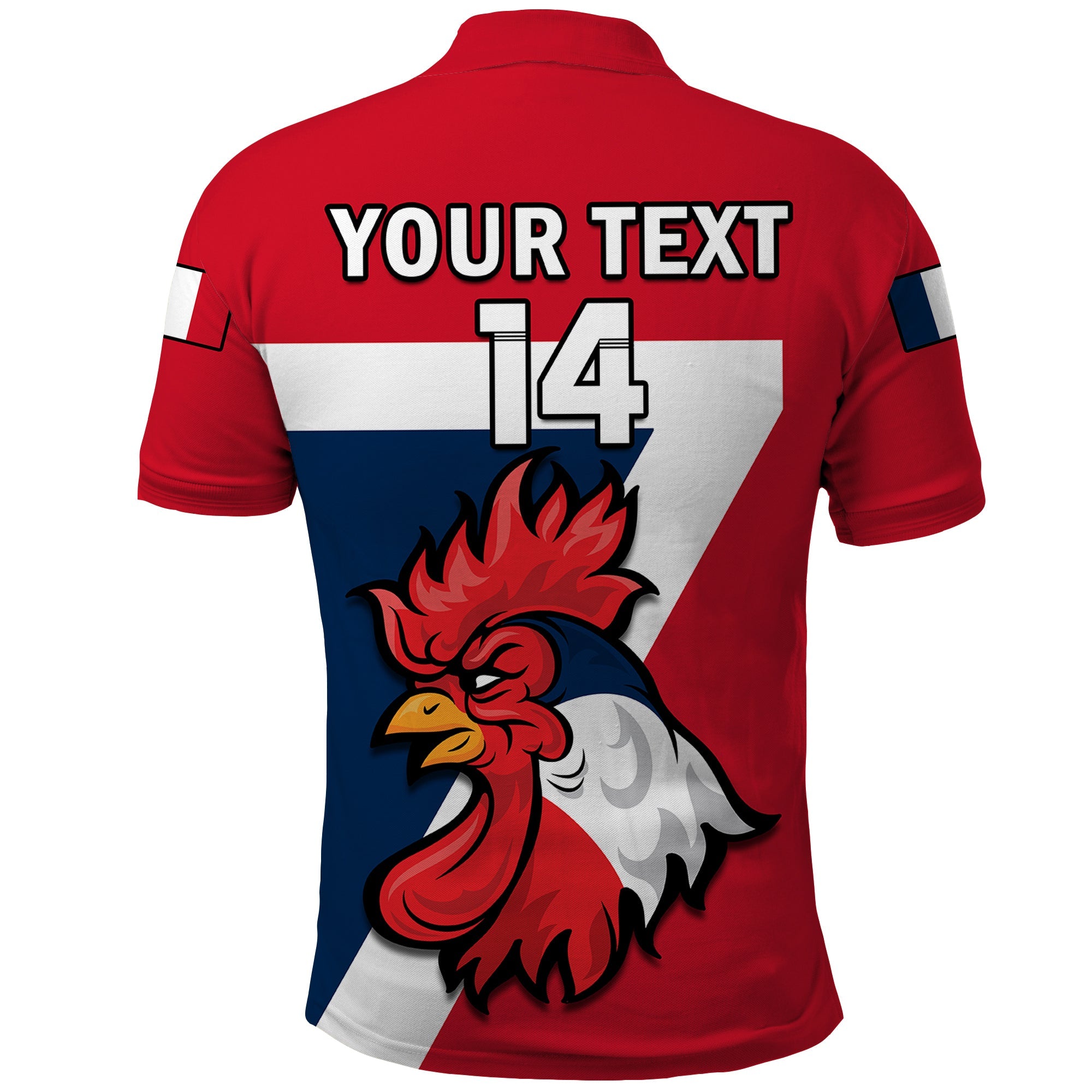 (Custom Text And Number) France Rugby 7s Polo Shirt Sporty Style LT14