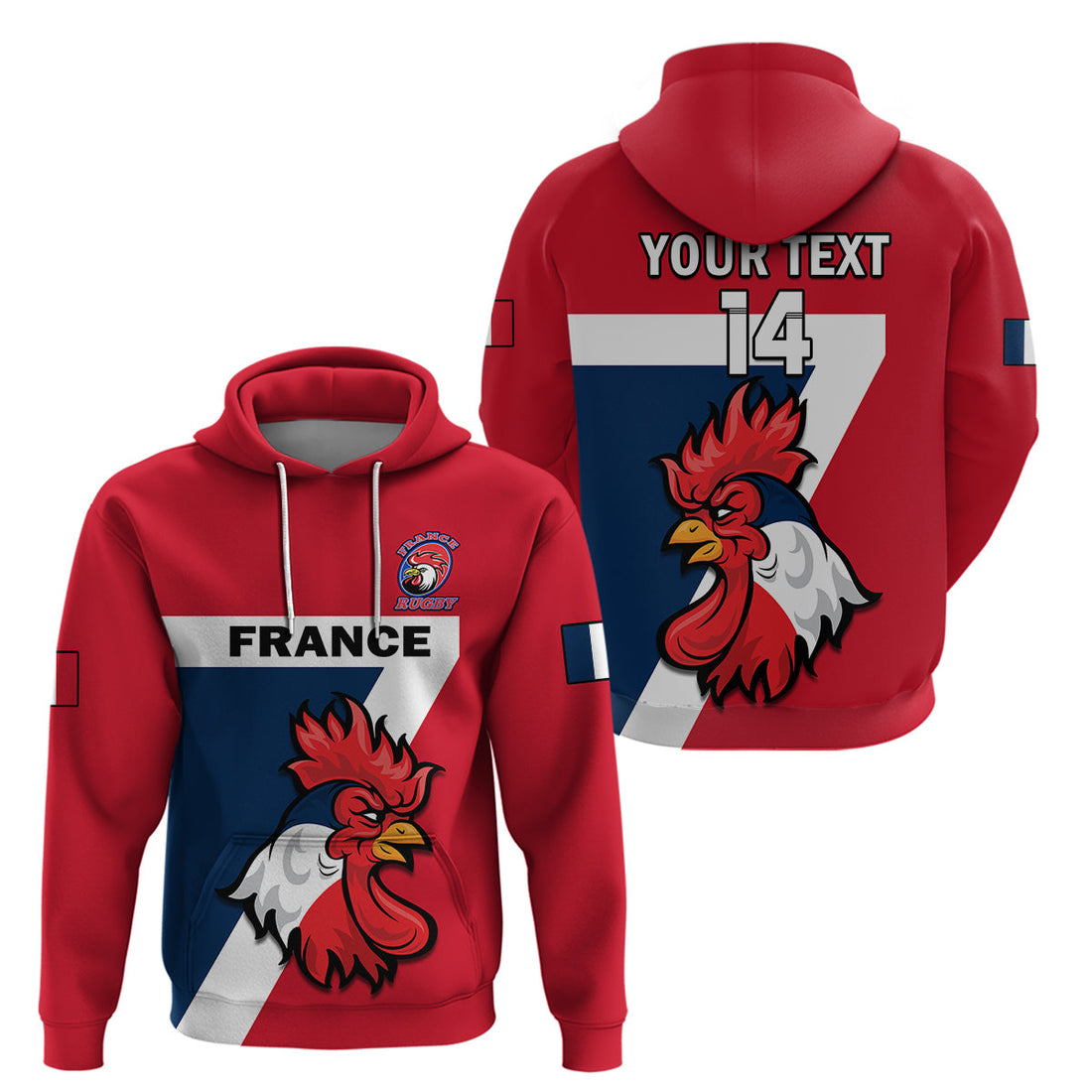 Custom France Rugby 7s Sporty Style Hoodie LT14
