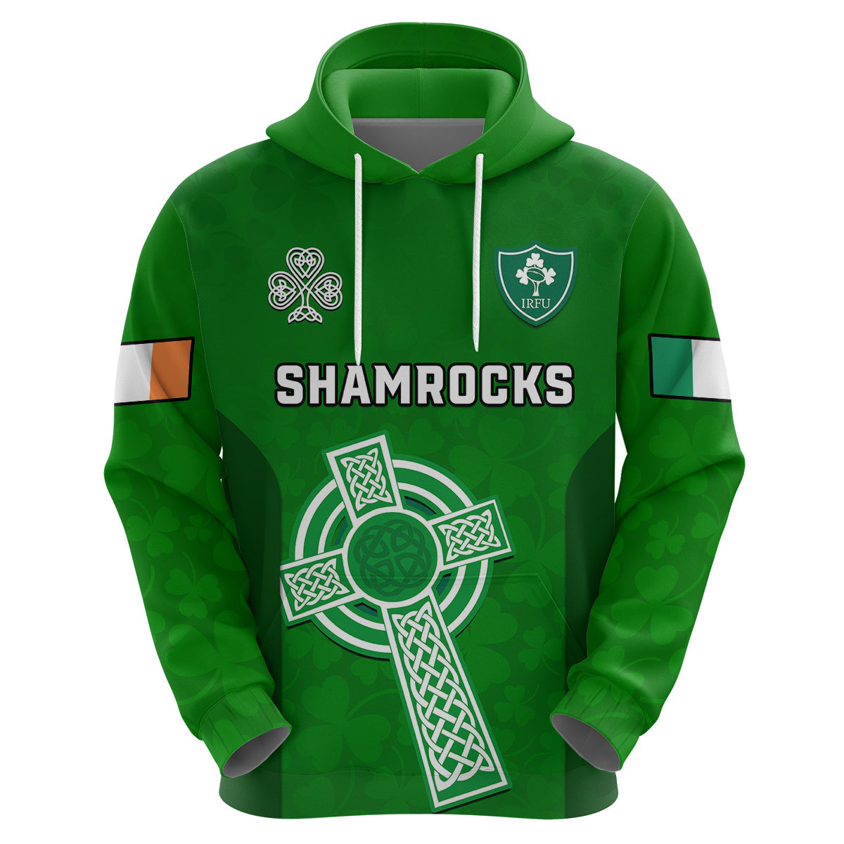 Custom Ireland Rugby Go Shamrocks Hoodie LT14