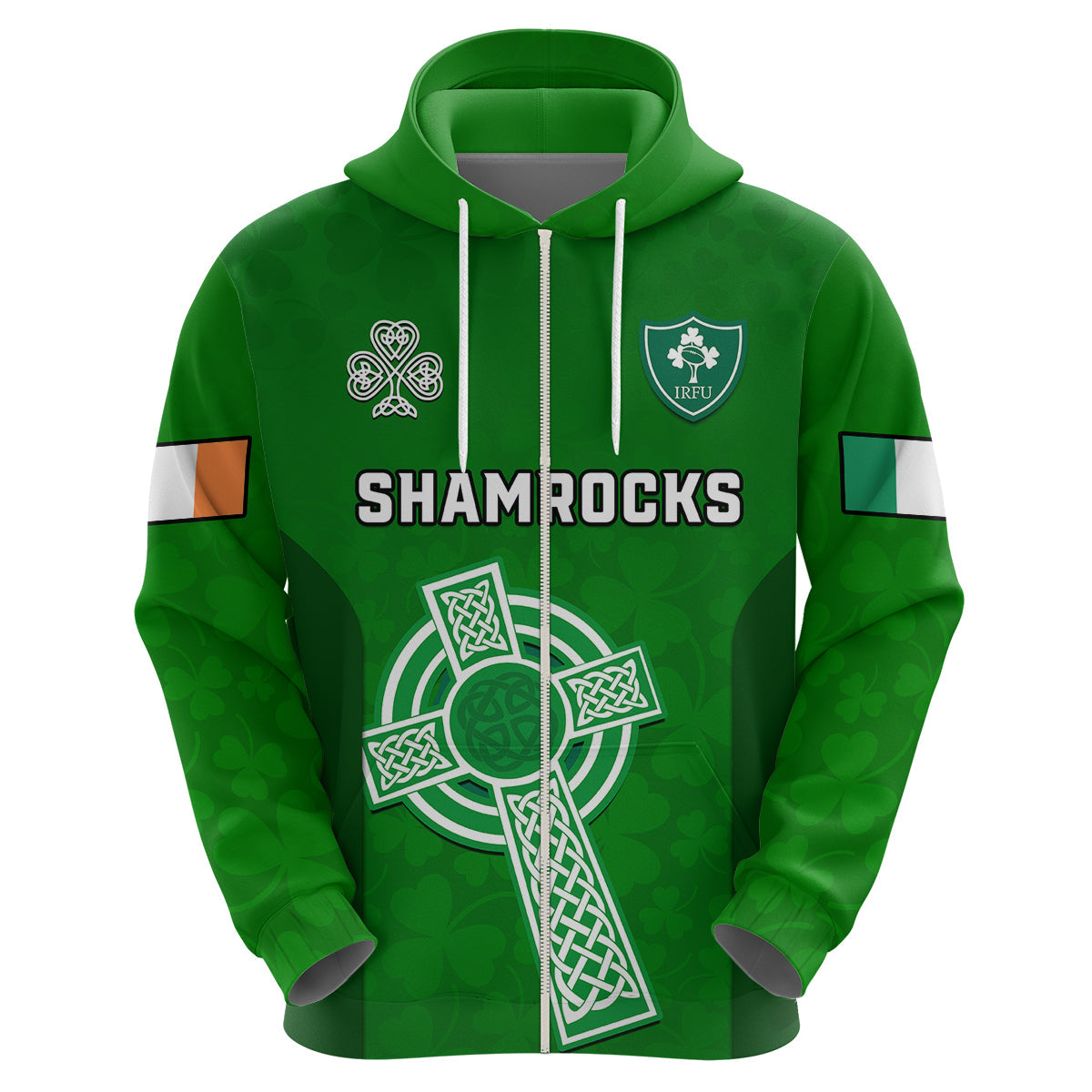 Custom Ireland Rugby Go Shamrocks Hoodie LT14