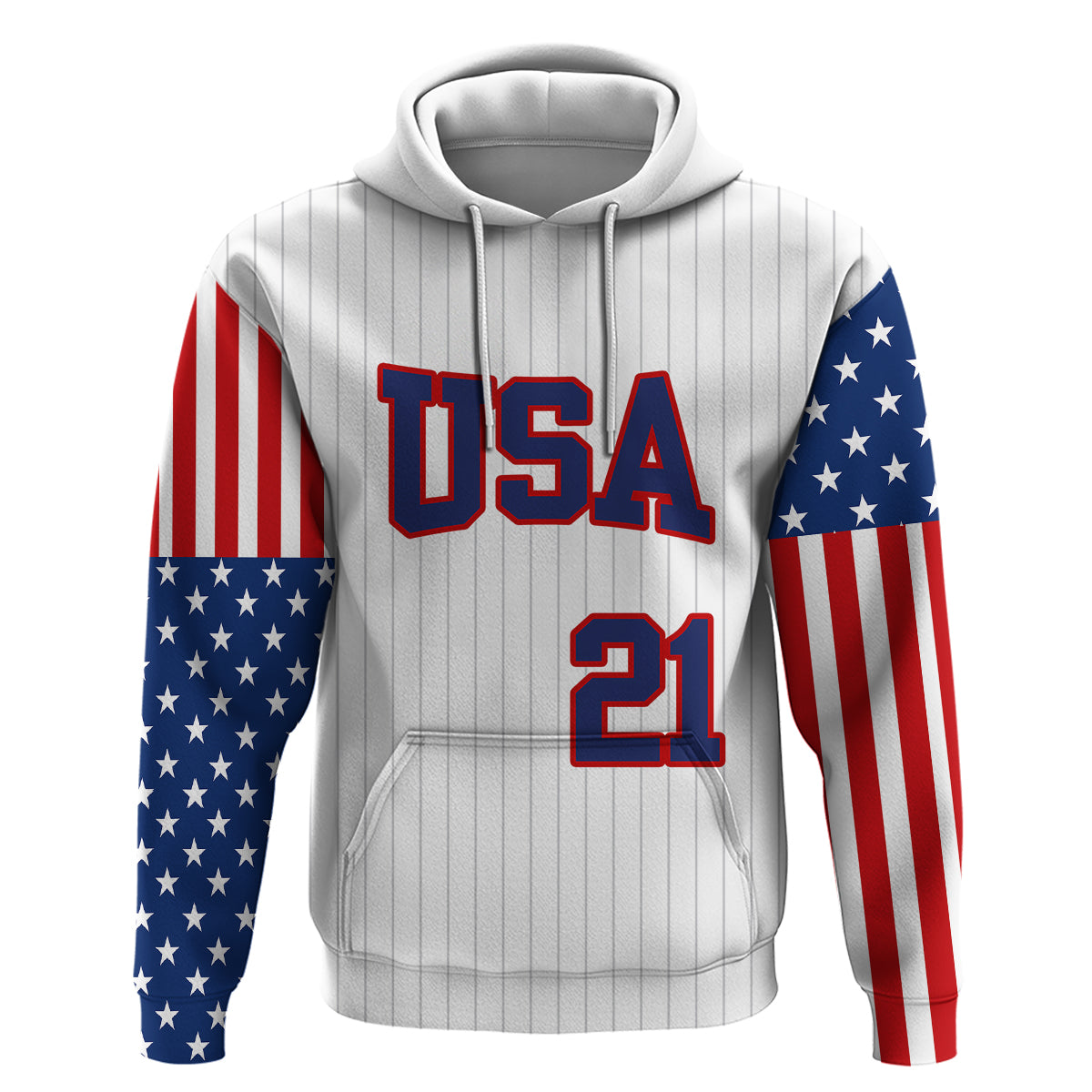 Custom United States 2023 Baseball Classic Uniform USA Flag Hoodie LT9