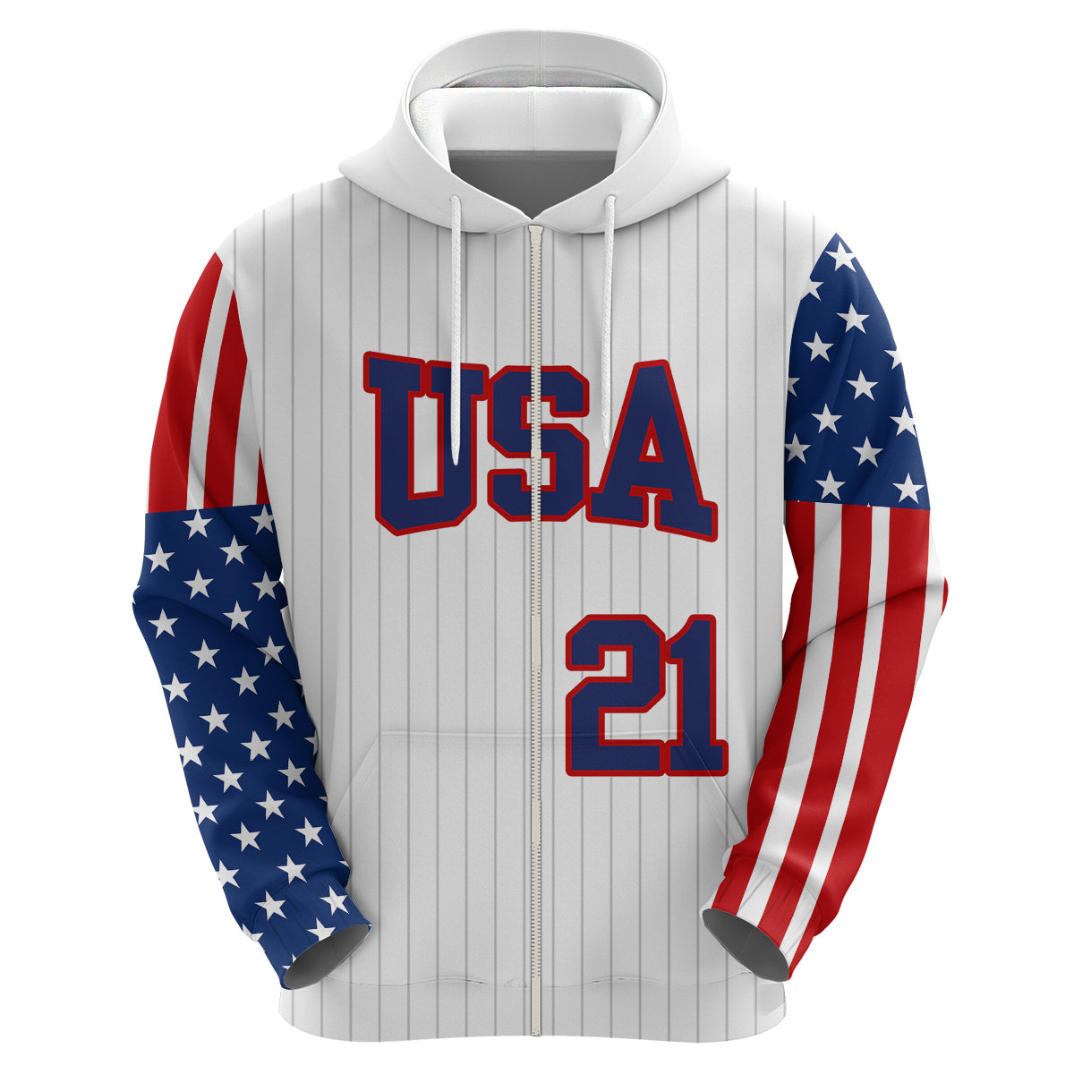 Custom United States 2023 Baseball Classic Uniform USA Flag Hoodie LT9
