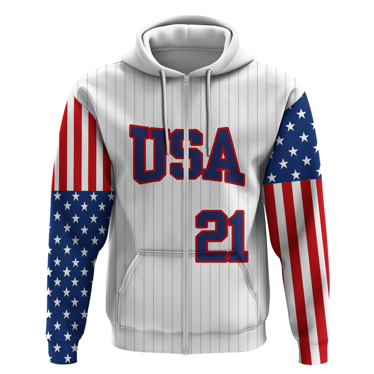 Custom United States 2023 Baseball Classic Uniform USA Flag Hoodie LT9