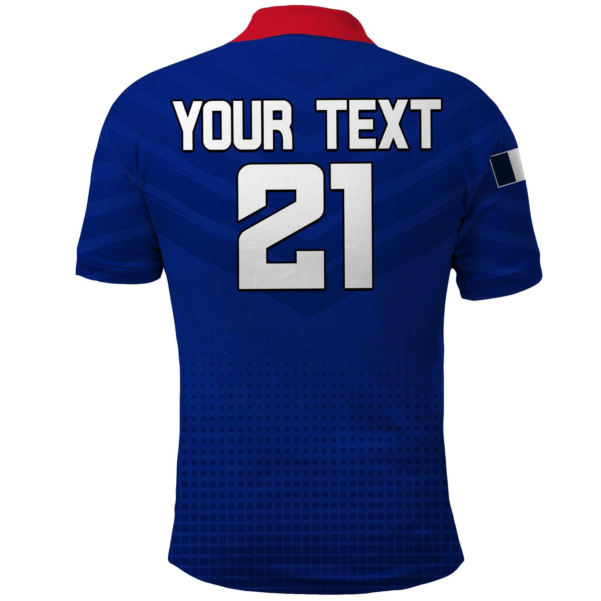 Custom France Rugby 7s Come On Les Bleus Polo Shirt LT9