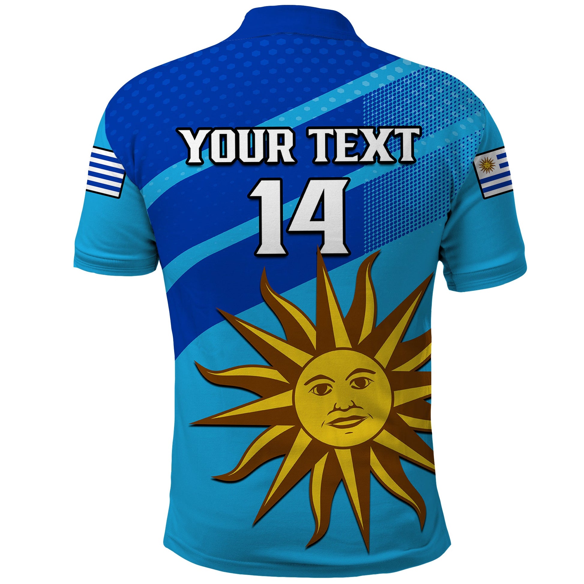 (Custom Text And Number) Uruguay Rugby 7s Polo Shirt Sporty Style LT14
