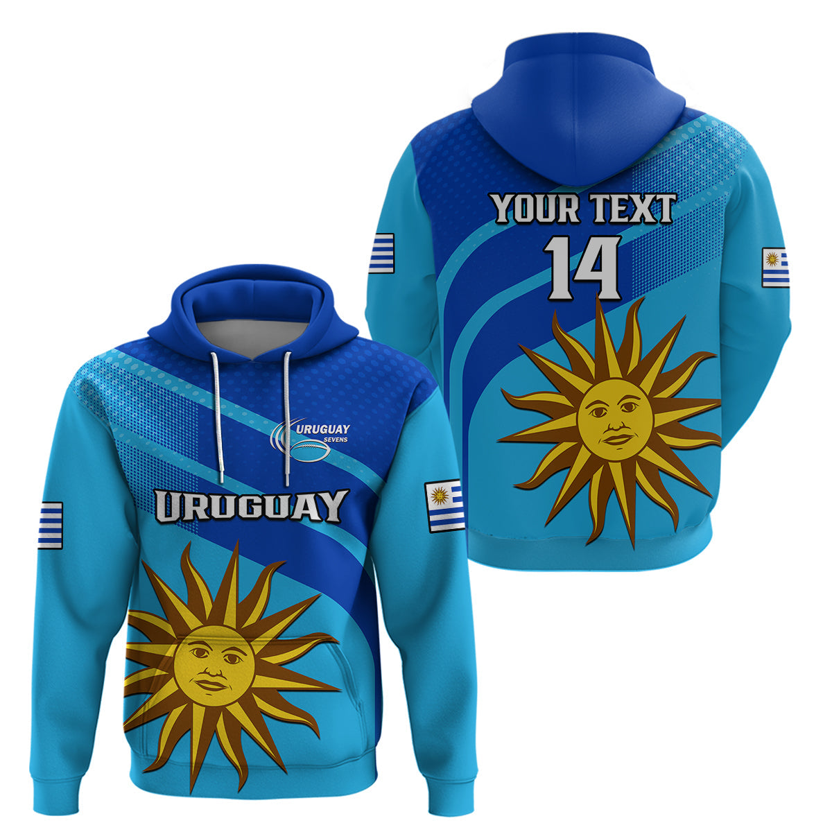 Custom Uruguay Rugby 7s Sporty Style Hoodie LT14