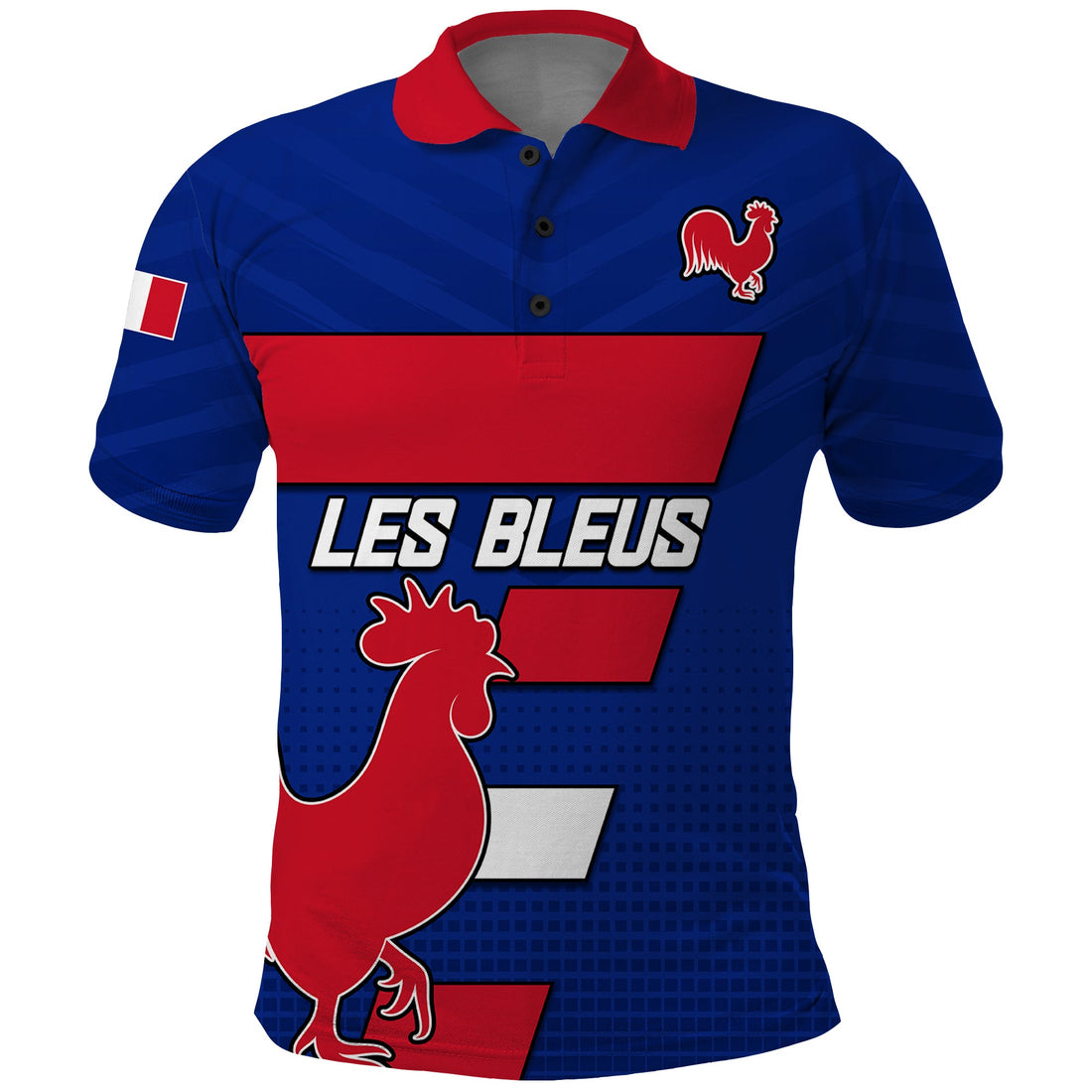 France Rugby 7s Come On Les Bleus Polo Shirt LT9