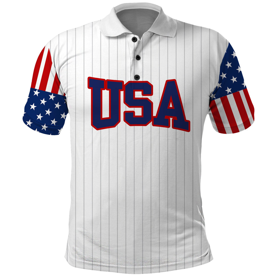 United States 2023 Baseball Classic Uniform USA Flag Polo Shirt LT9
