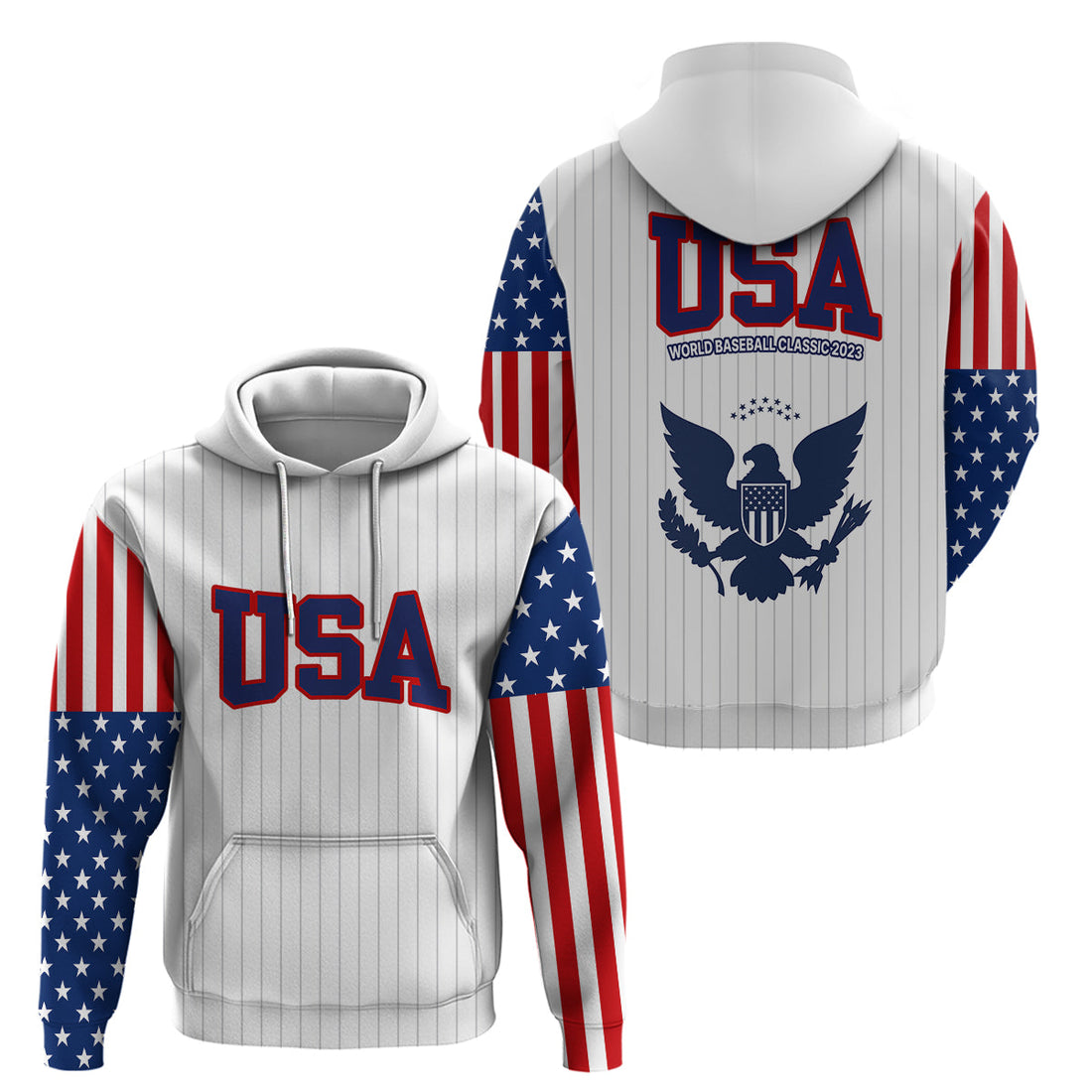 United States 2023 Baseball Classic Uniform USA Flag Hoodie LT9