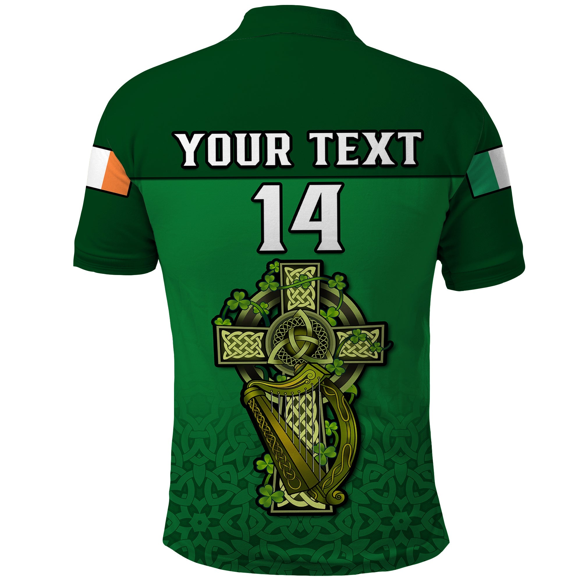 (Custom Text And Number) Ireland Rugby 2023 Champions Six Nations Irish Proud Polo Shirt LT14