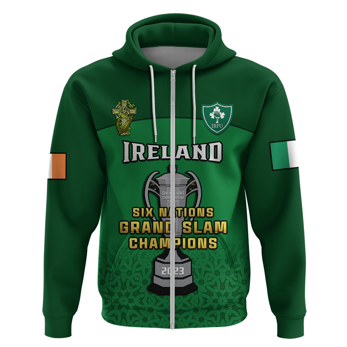 Custom Ireland Rugby 2023 Champions Six Nations Irish Proud Hoodie LT14