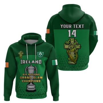 Custom Ireland Rugby 2023 Champions Six Nations Irish Proud Hoodie LT14