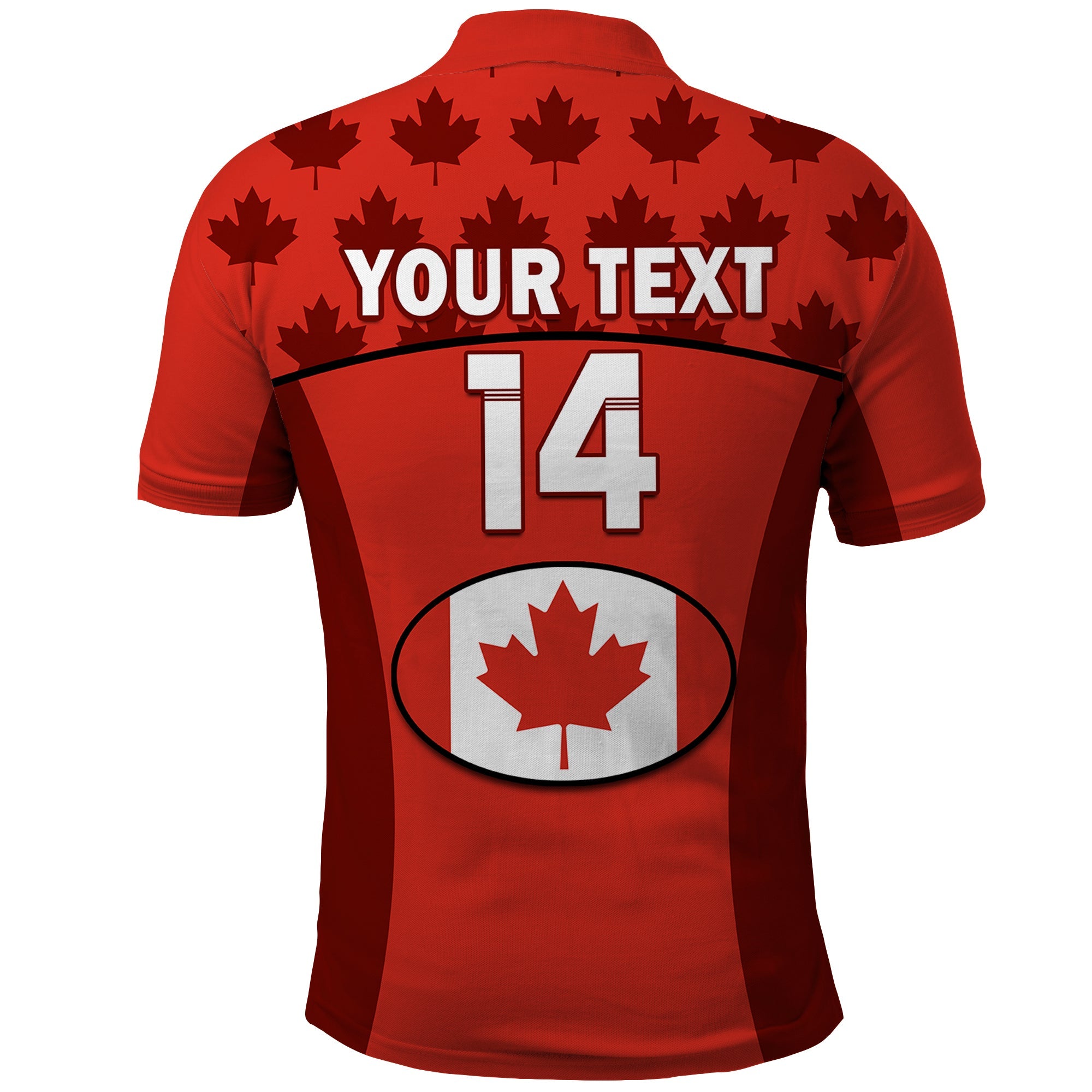 (Custom Text And Number) Canada Rugby 7s Polo Shirt Sporty Style LT14