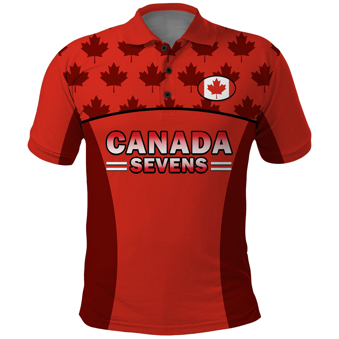 (Custom Text And Number) Canada Rugby 7s Polo Shirt Sporty Style LT14