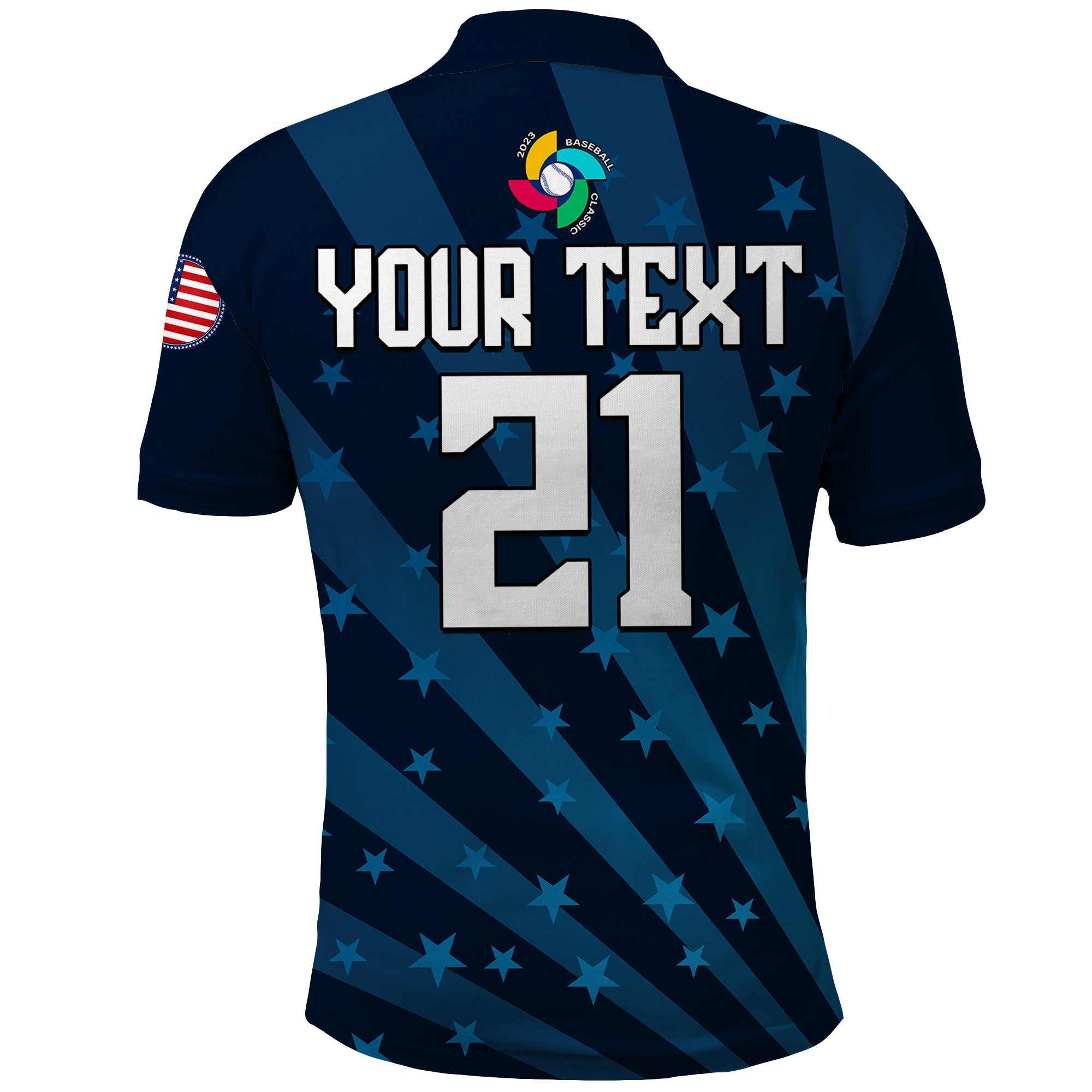 Custom United States 2023 Baseball Classic Polo Shirt LT9