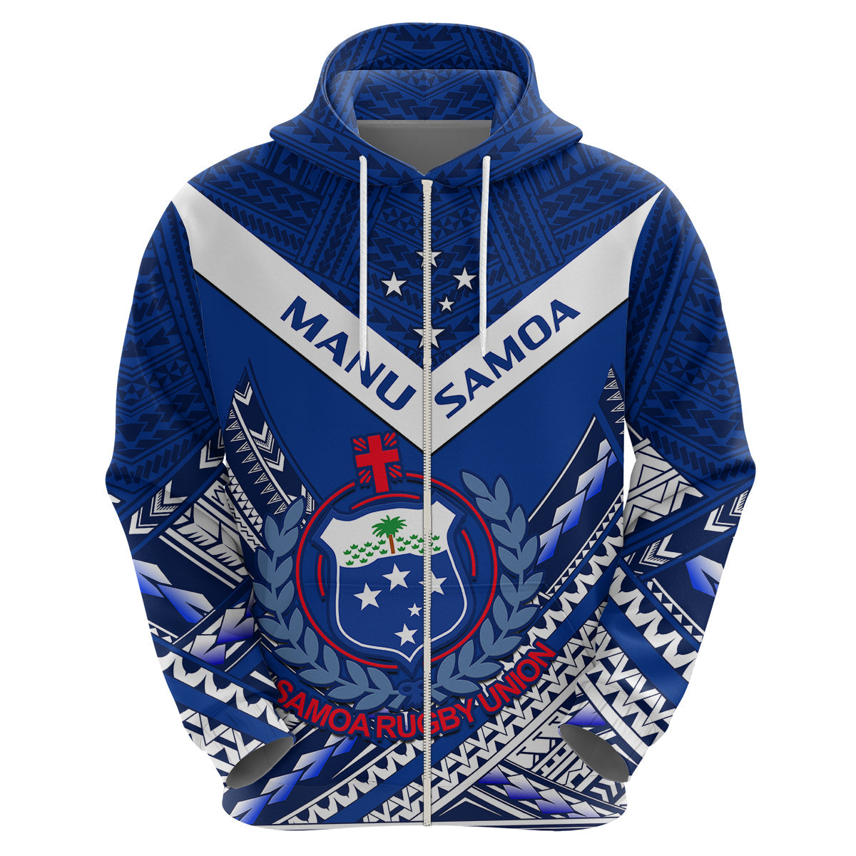 Custom Samoan Rugby Manu Samoa 7s Polynesian Pattern Hoodie LT14