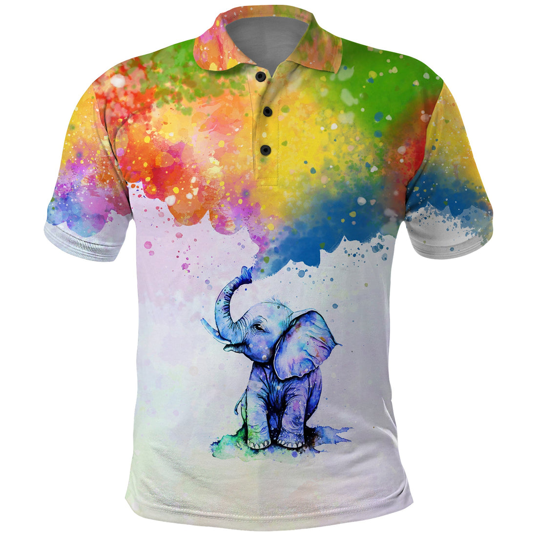 Autism Elephant Watercolor Style Its Okay To Be Different Polo Shirt TS07