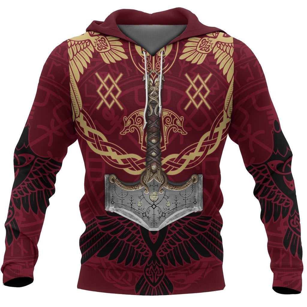 Viking Clothing Mjolnir Of Odin Viking Hoodie RLT12