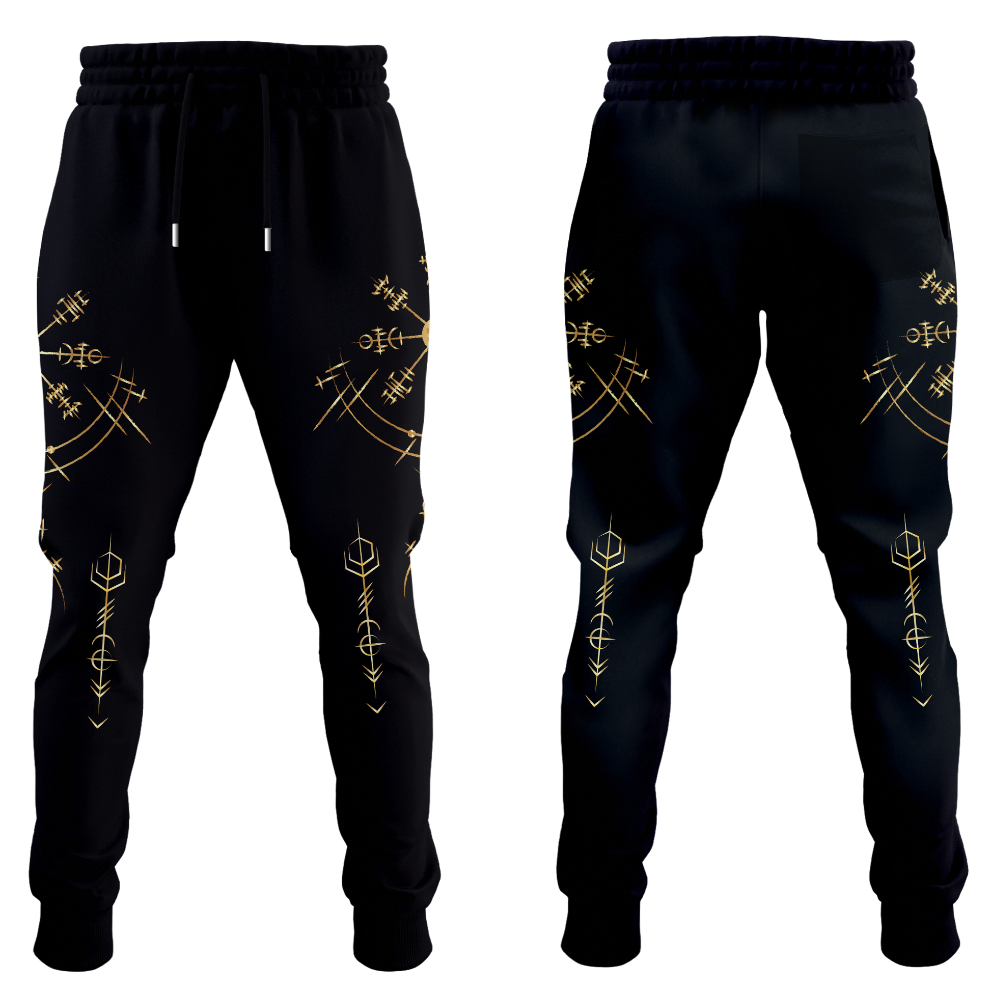 Viking Helm of Awe Gold Art Jogger Pants LT12